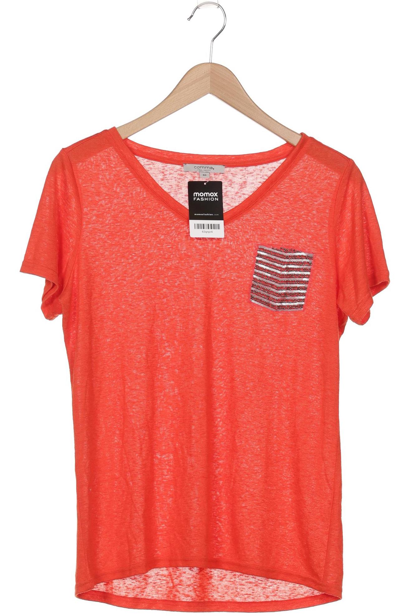 

Comma Damen T-Shirt, orange, Gr. 40
