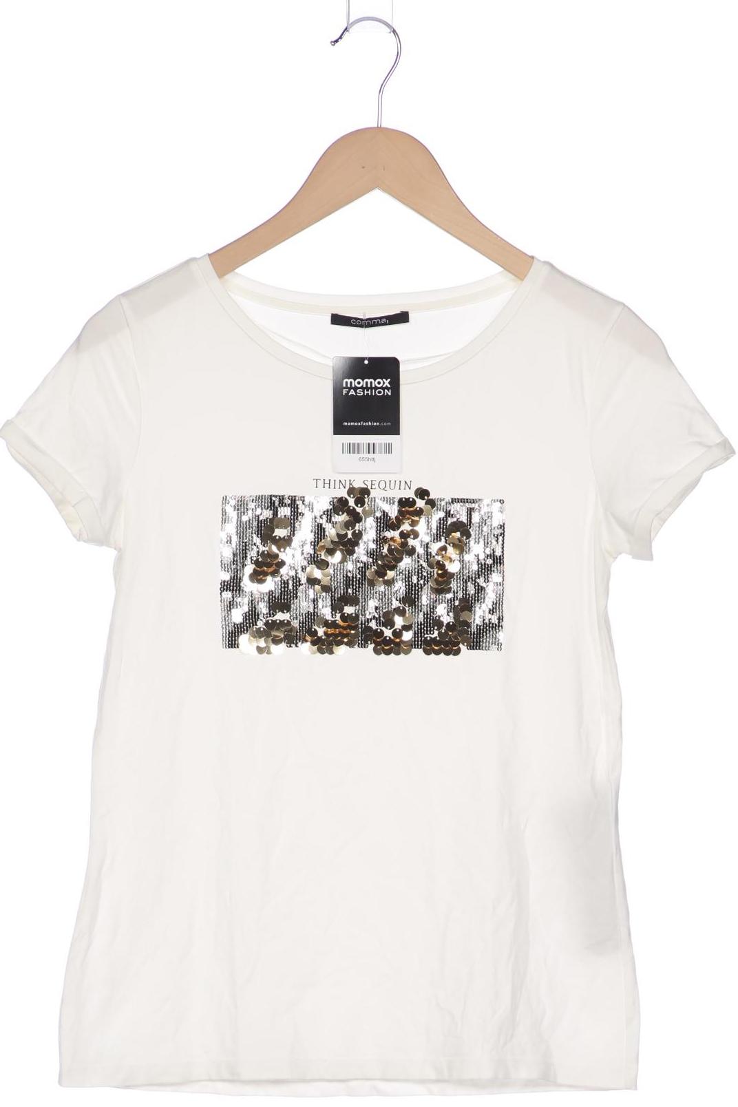 

Comma Damen T-Shirt, weiß, Gr. 36