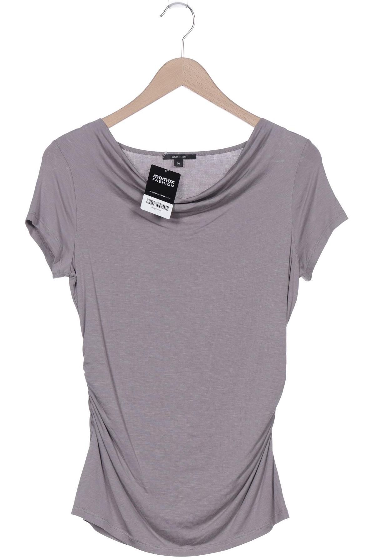 

Comma Damen T-Shirt, grau, Gr. 36