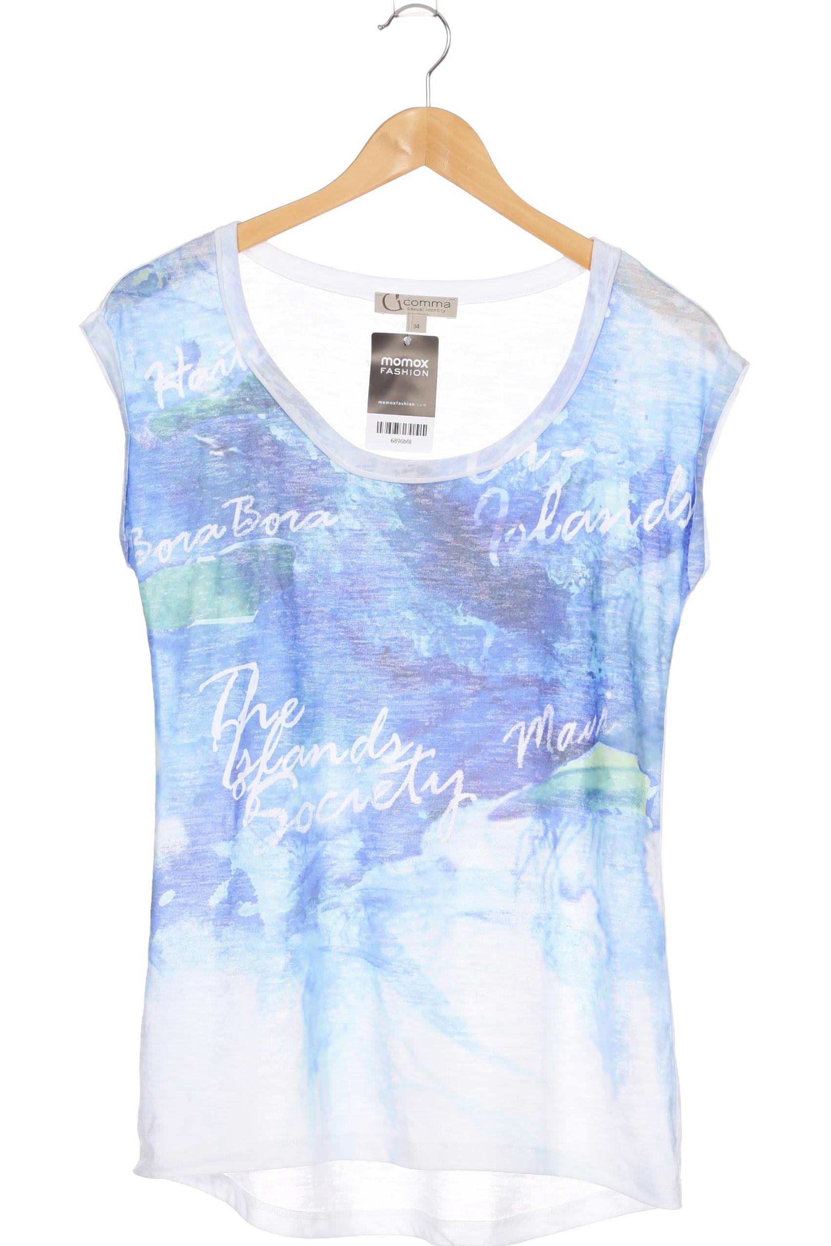 

Comma Damen T-Shirt, weiß, Gr. 34