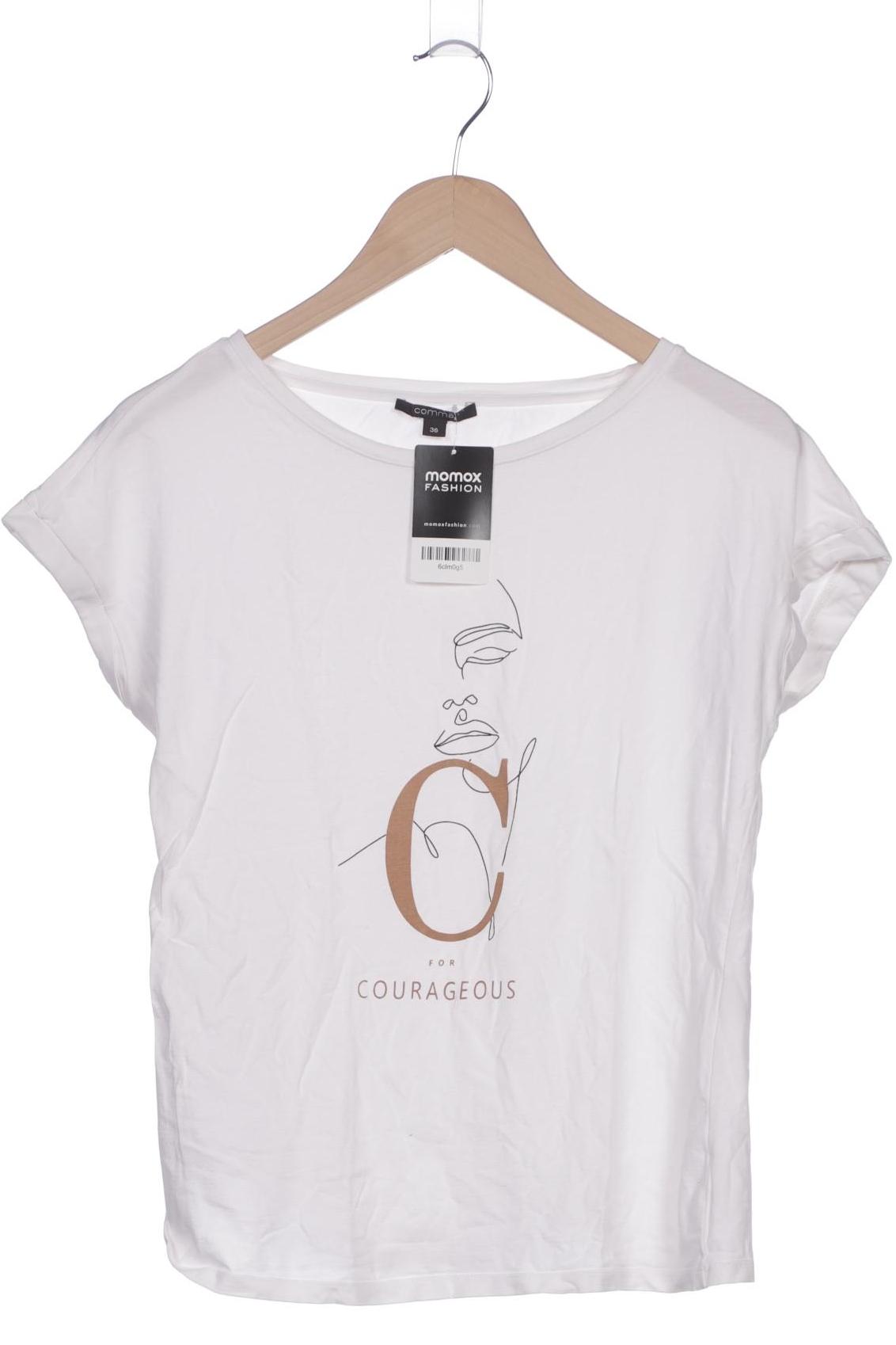 

Comma Damen T-Shirt, cremeweiß, Gr. 36