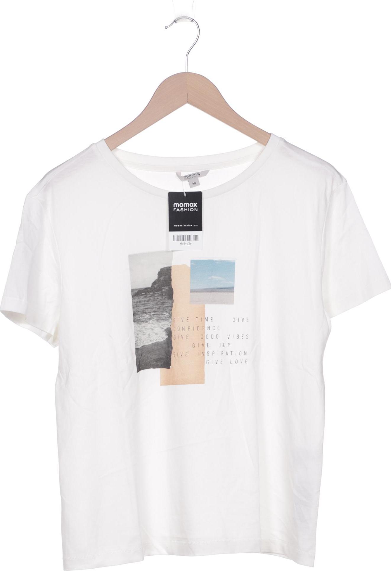 

Comma Damen T-Shirt, cremeweiß