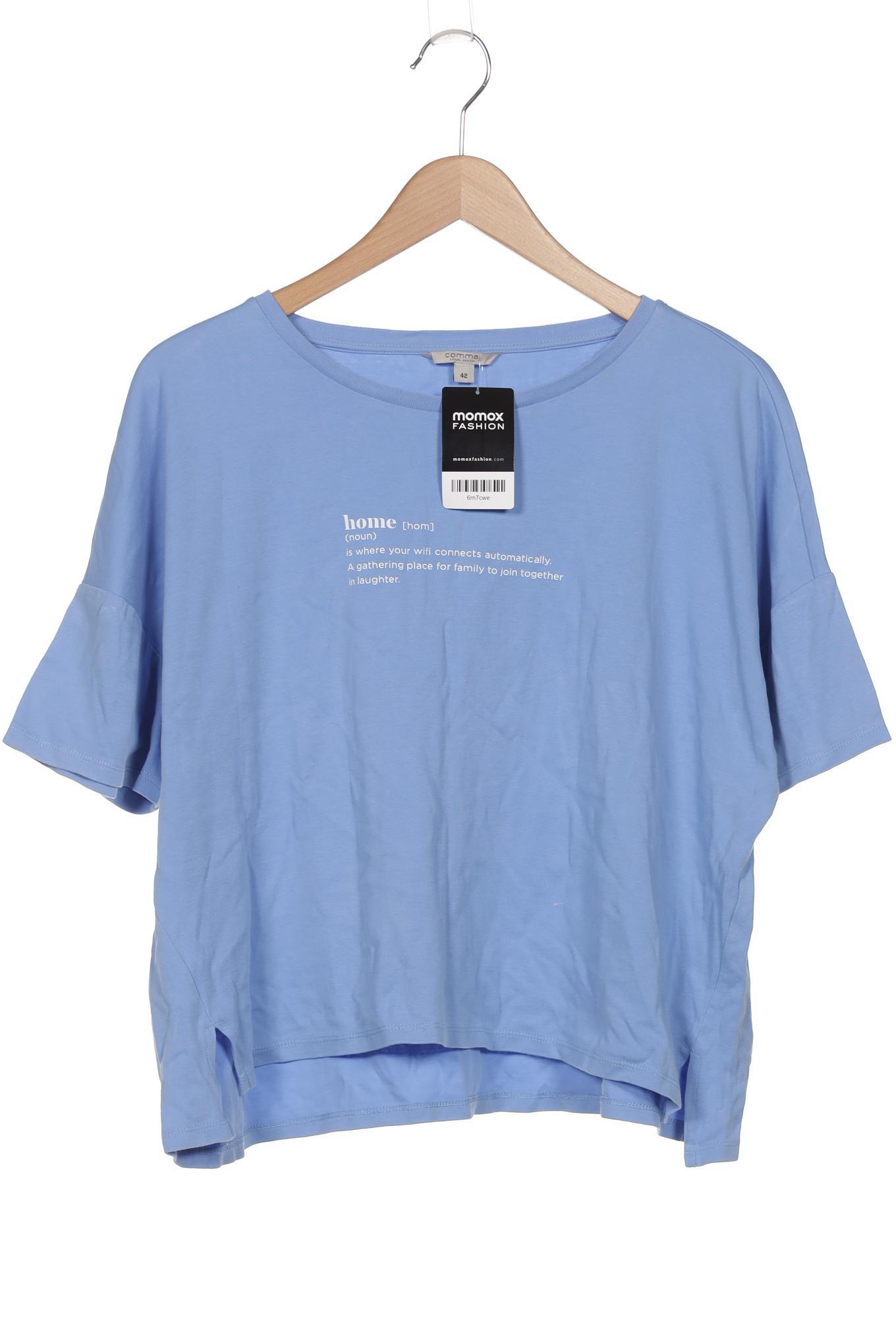 

Comma Damen T-Shirt, blau, Gr. 42