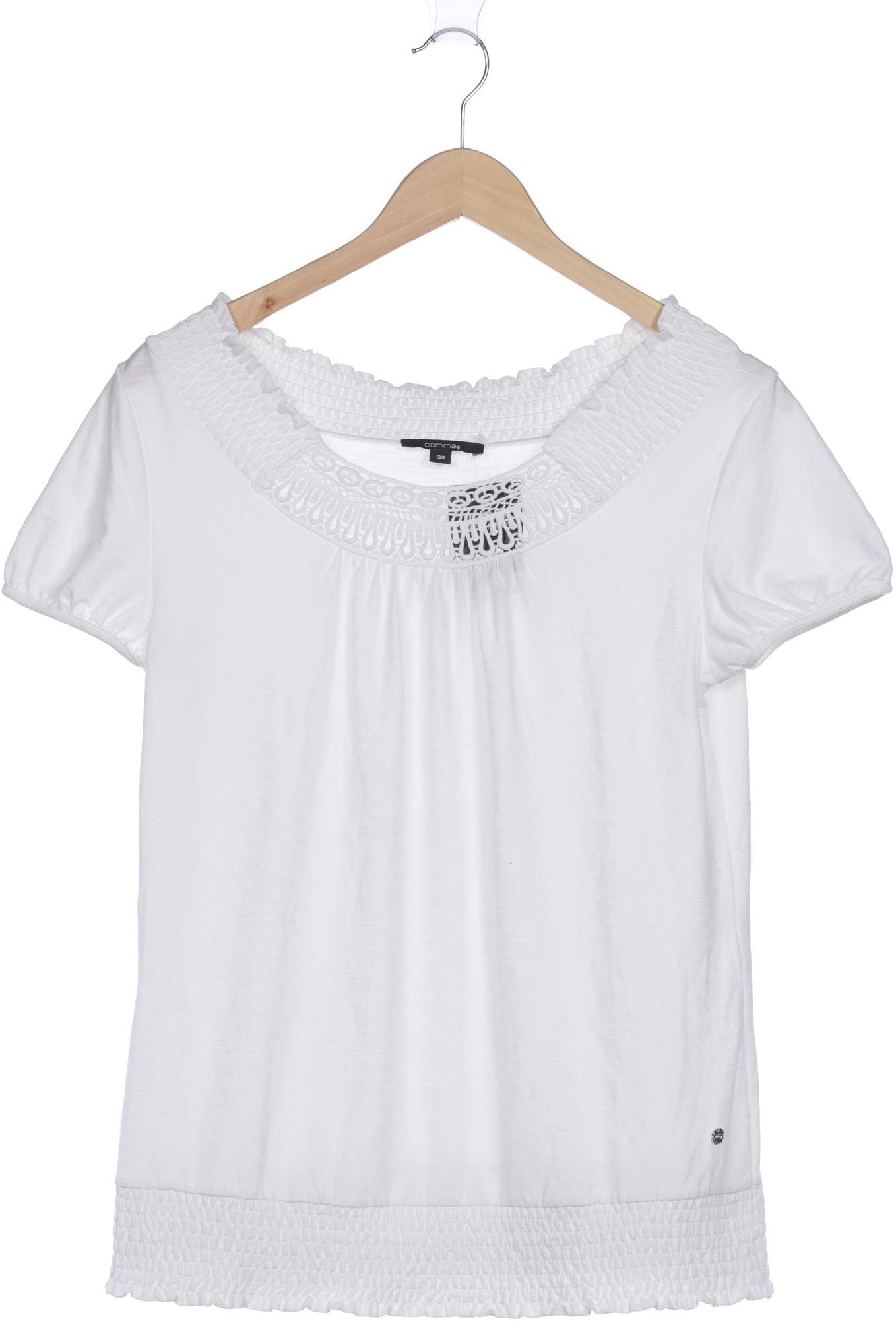 

Comma Damen T-Shirt, weiß, Gr. 36