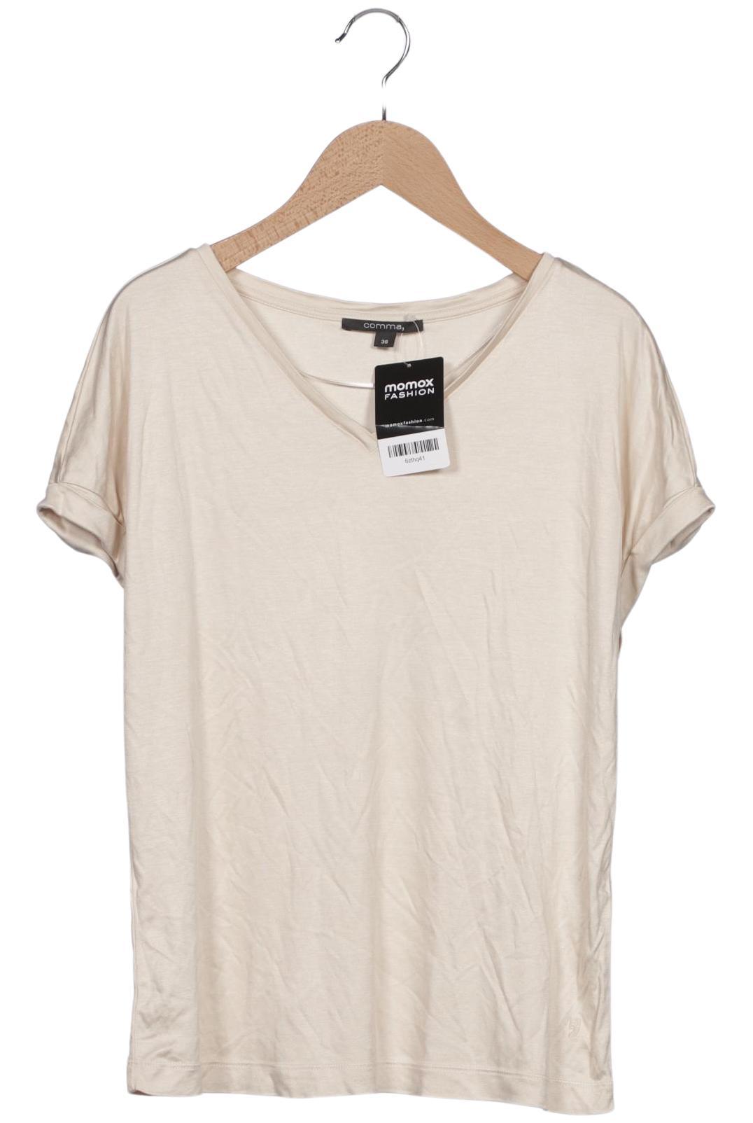 

Comma Damen T-Shirt, cremeweiß, Gr. 36