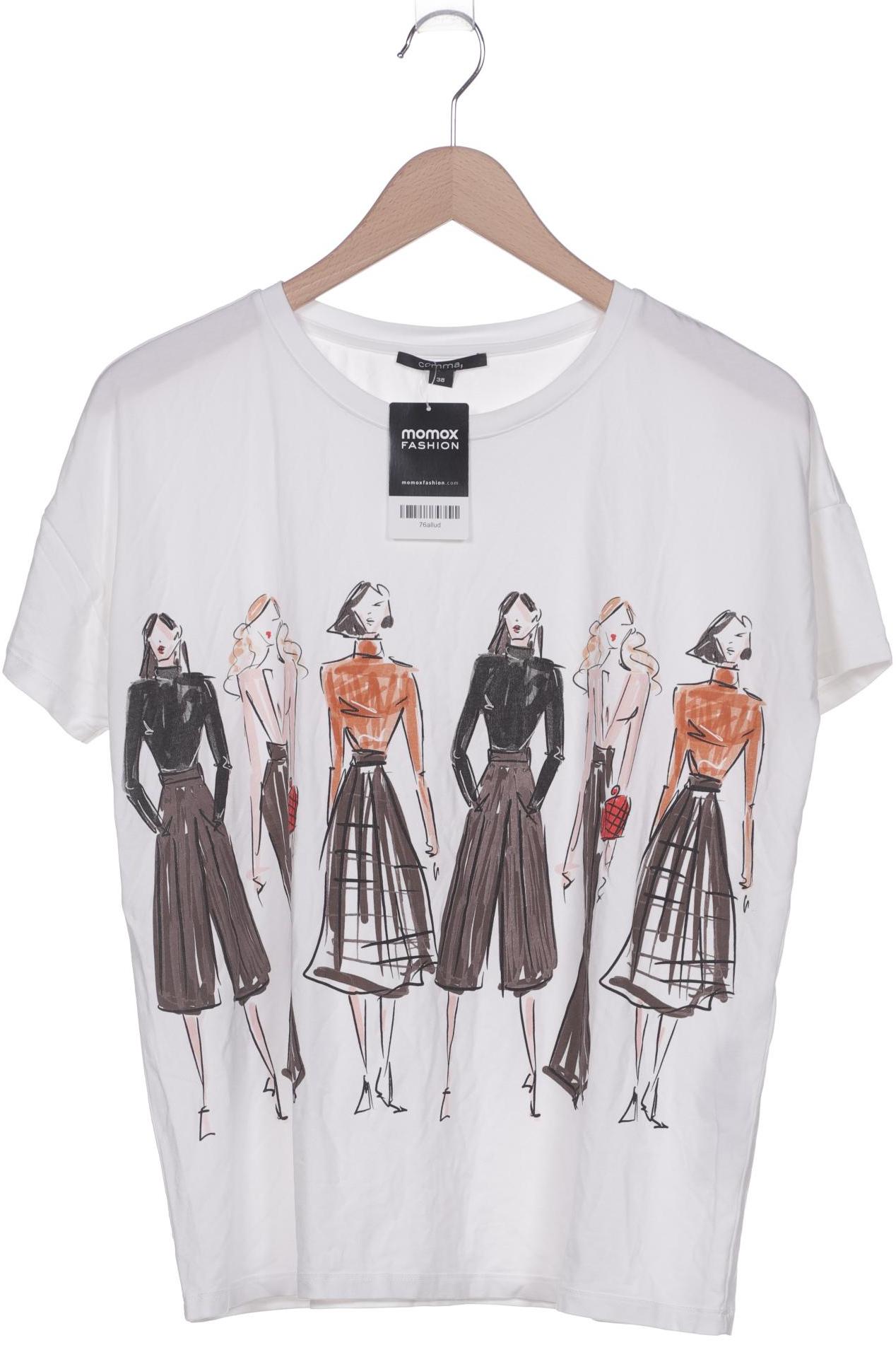 

Comma Damen T-Shirt, weiß, Gr. 38