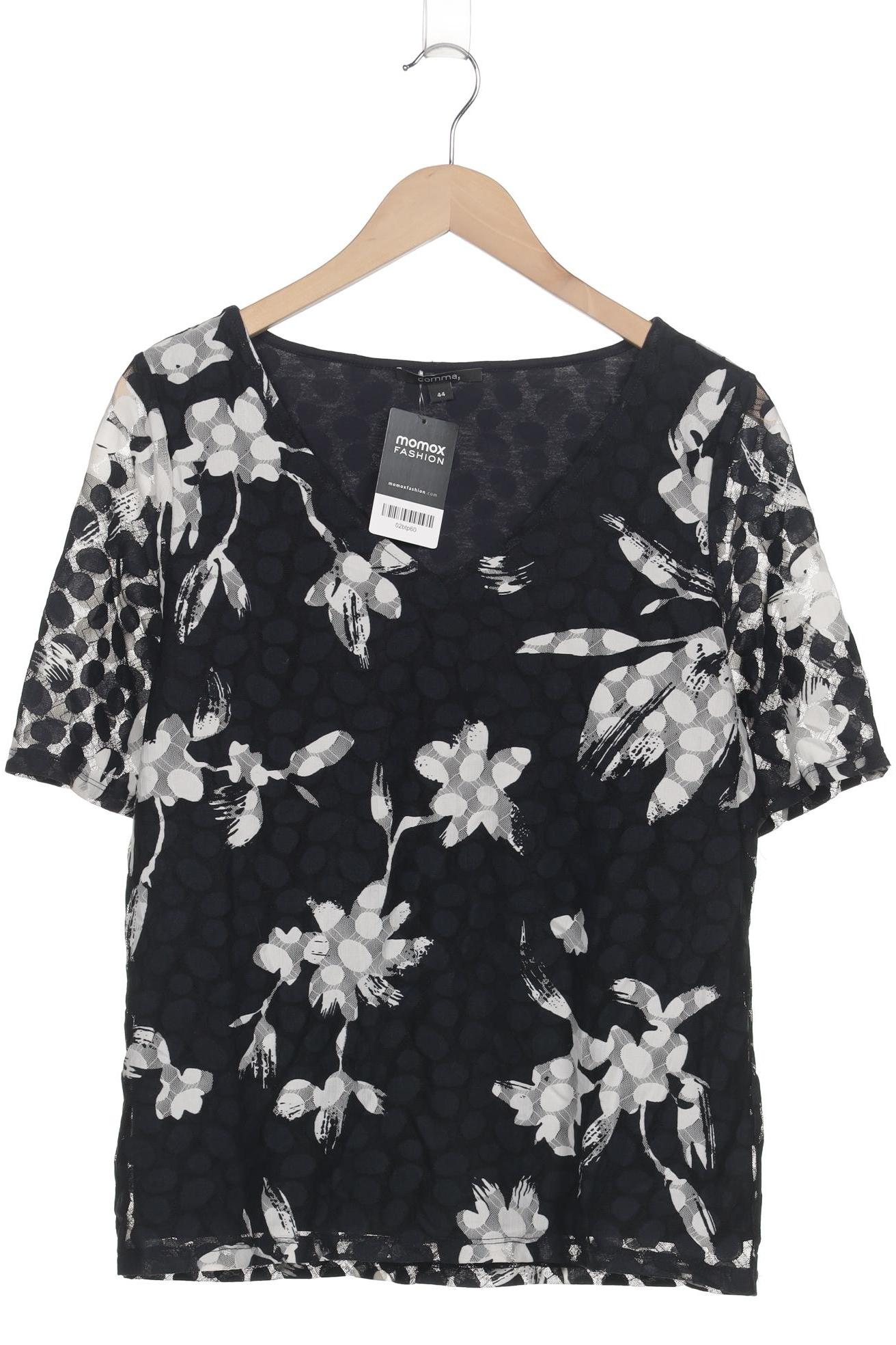 

Comma Damen T-Shirt, marineblau, Gr. 44