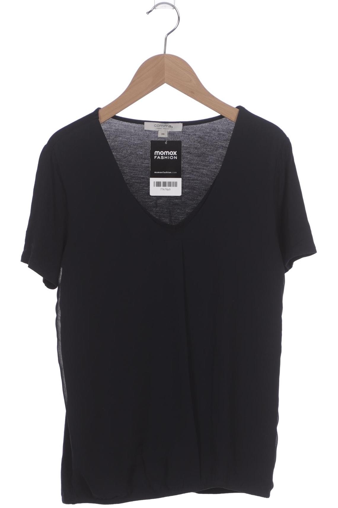 

Comma Damen T-Shirt, marineblau, Gr. 34