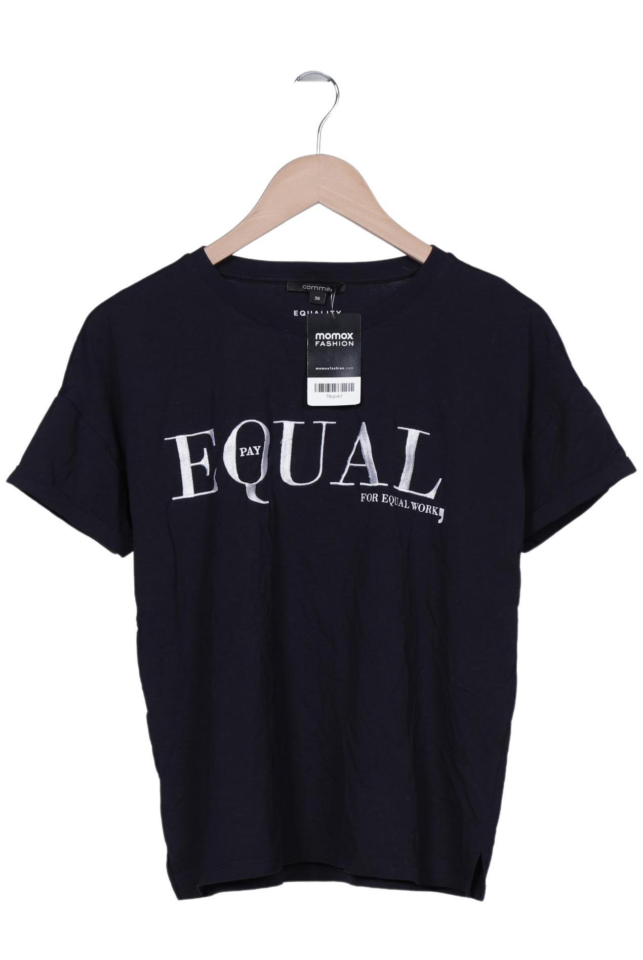 

Comma Damen T-Shirt, marineblau, Gr. 36