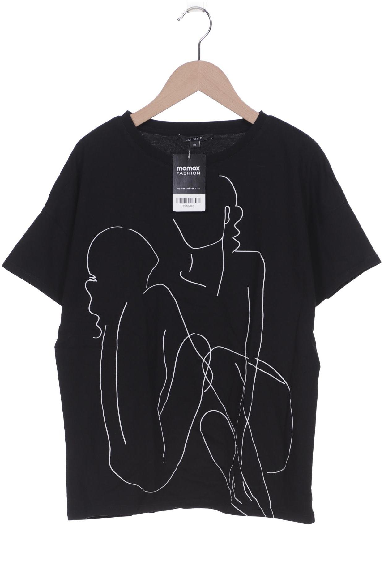 

Comma Damen T-Shirt, schwarz