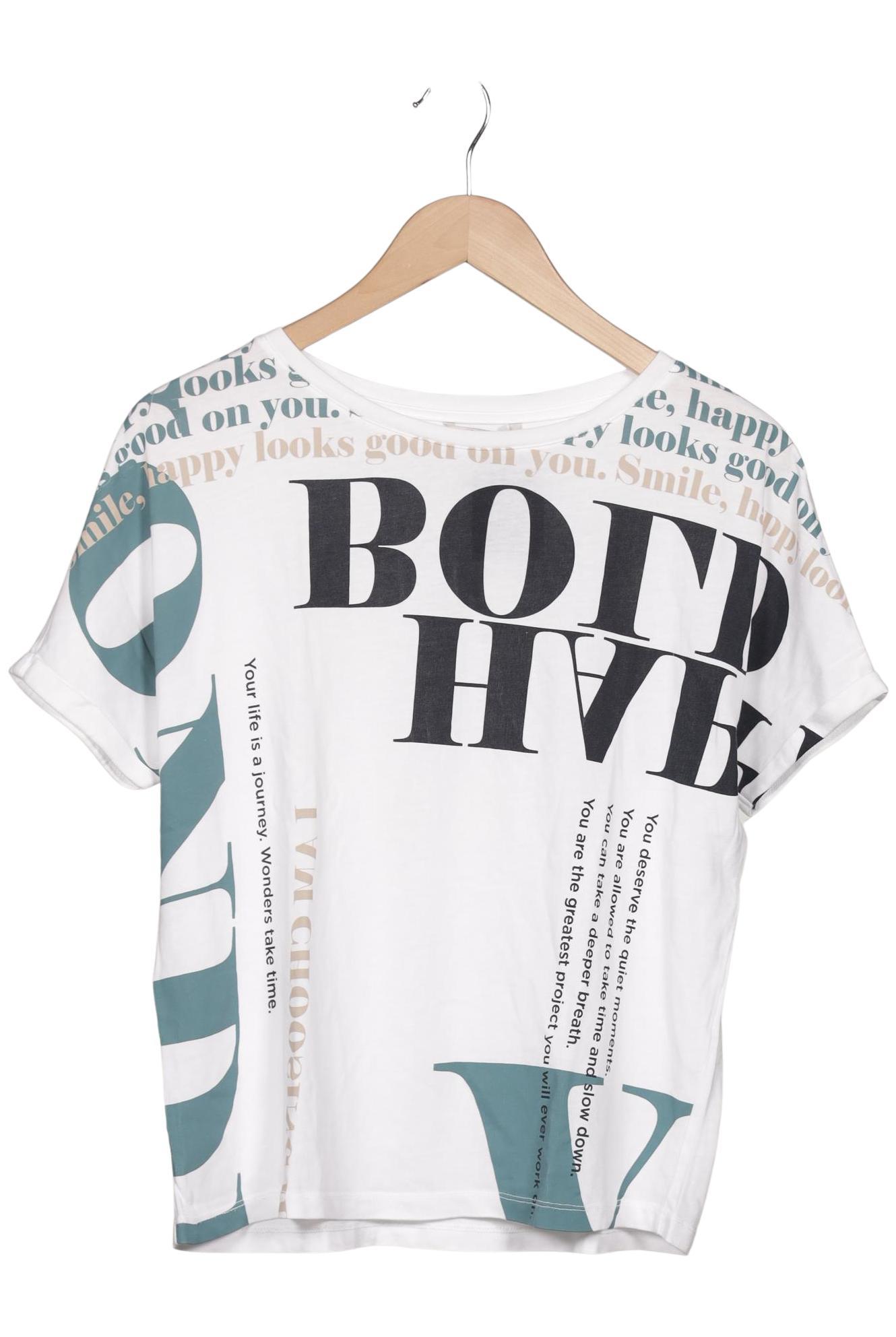 

Comma Damen T-Shirt, weiß, Gr. 36