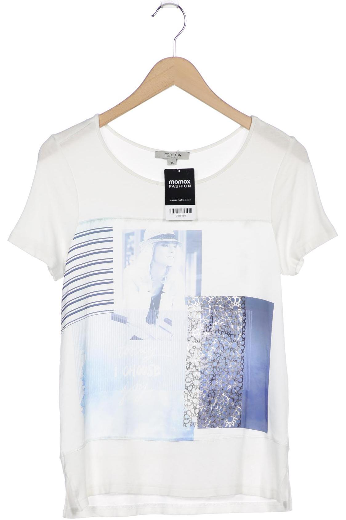 

Comma Damen T-Shirt, weiß