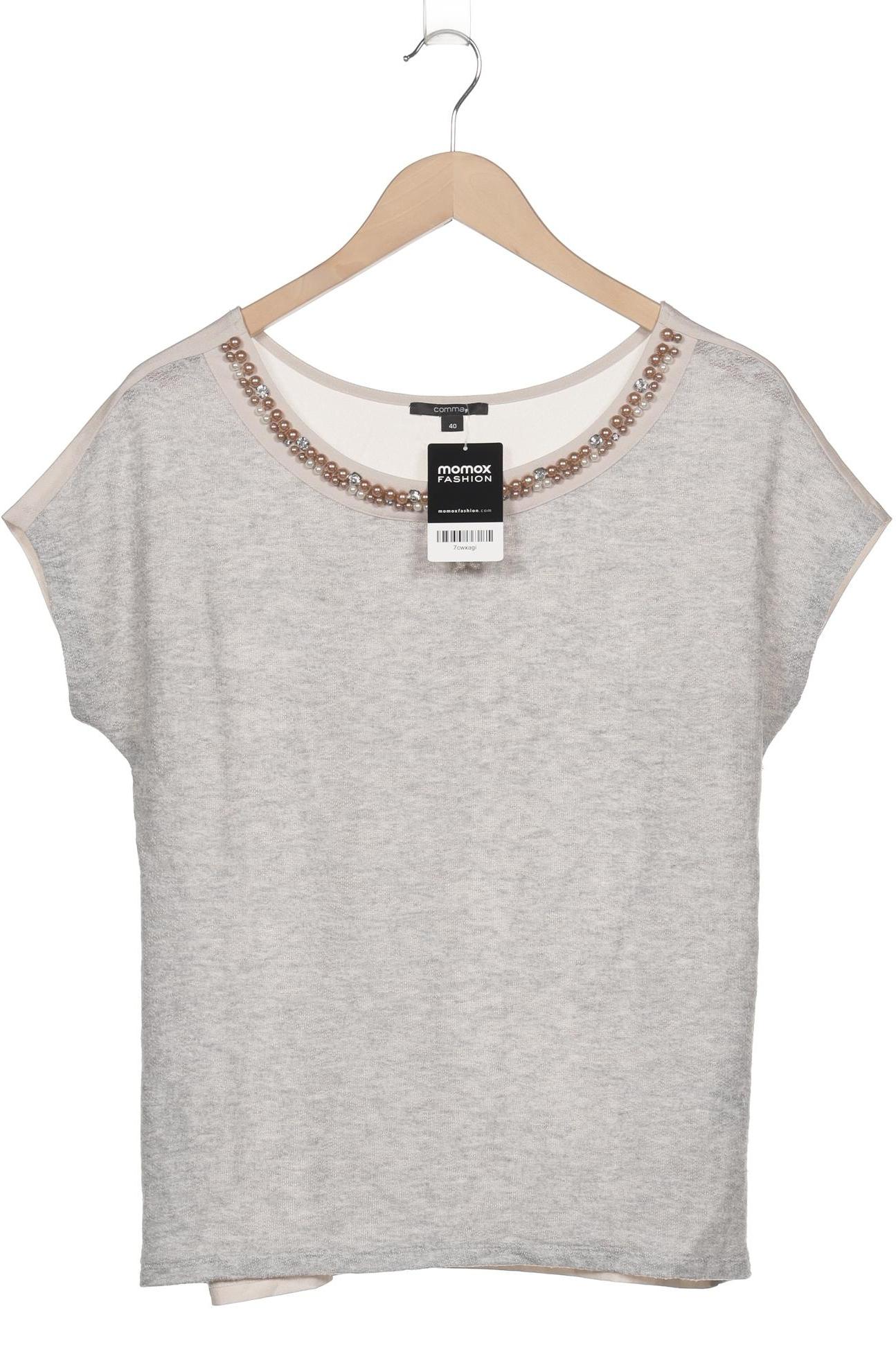 

Comma Damen T-Shirt, grau, Gr. 40
