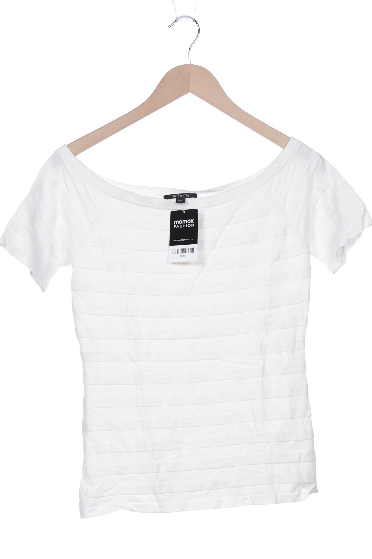 

Comma Damen T-Shirt, weiß, Gr. 38