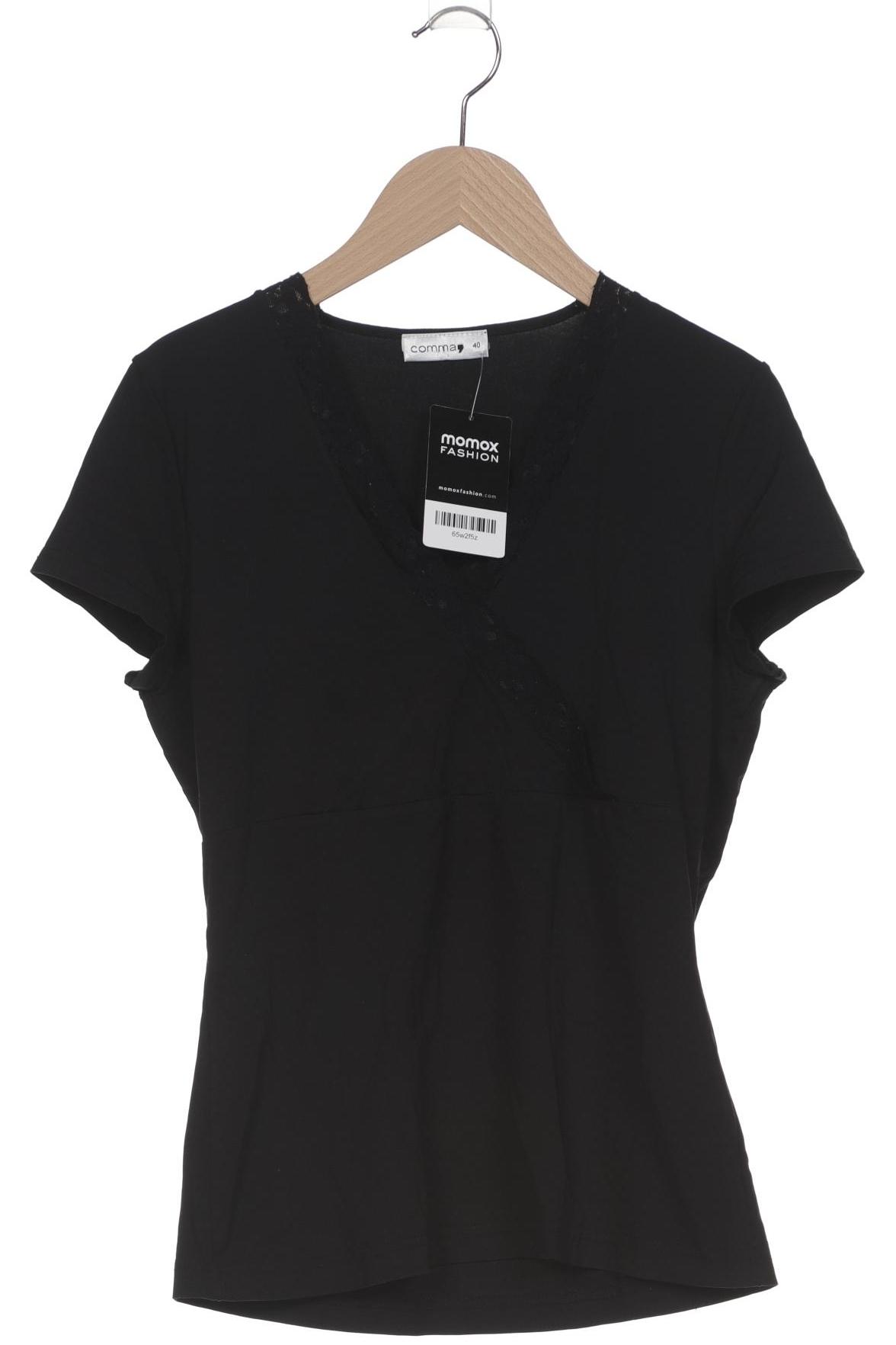 

Comma Damen T-Shirt, schwarz, Gr. 40