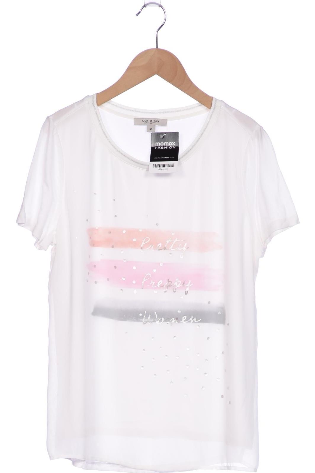 

Comma Damen T-Shirt, weiß, Gr. 38