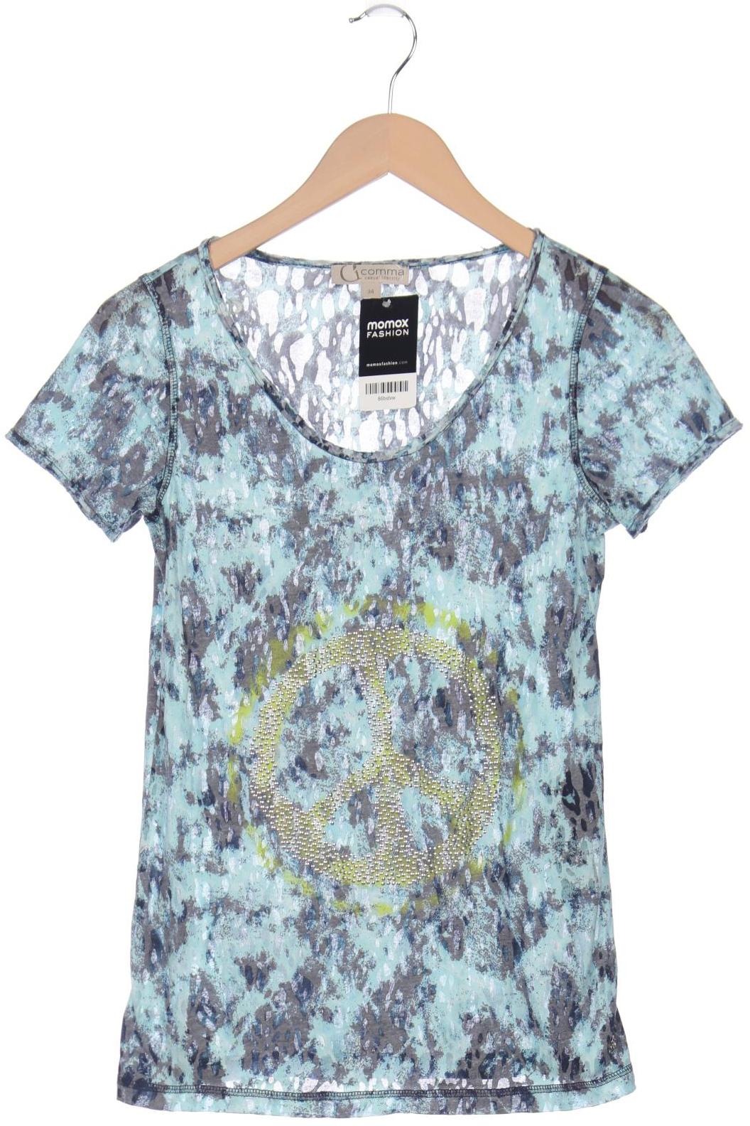

Comma Damen T-Shirt, blau