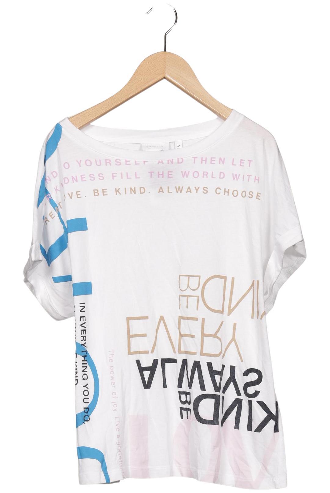 

Comma Damen T-Shirt, weiß, Gr. 40