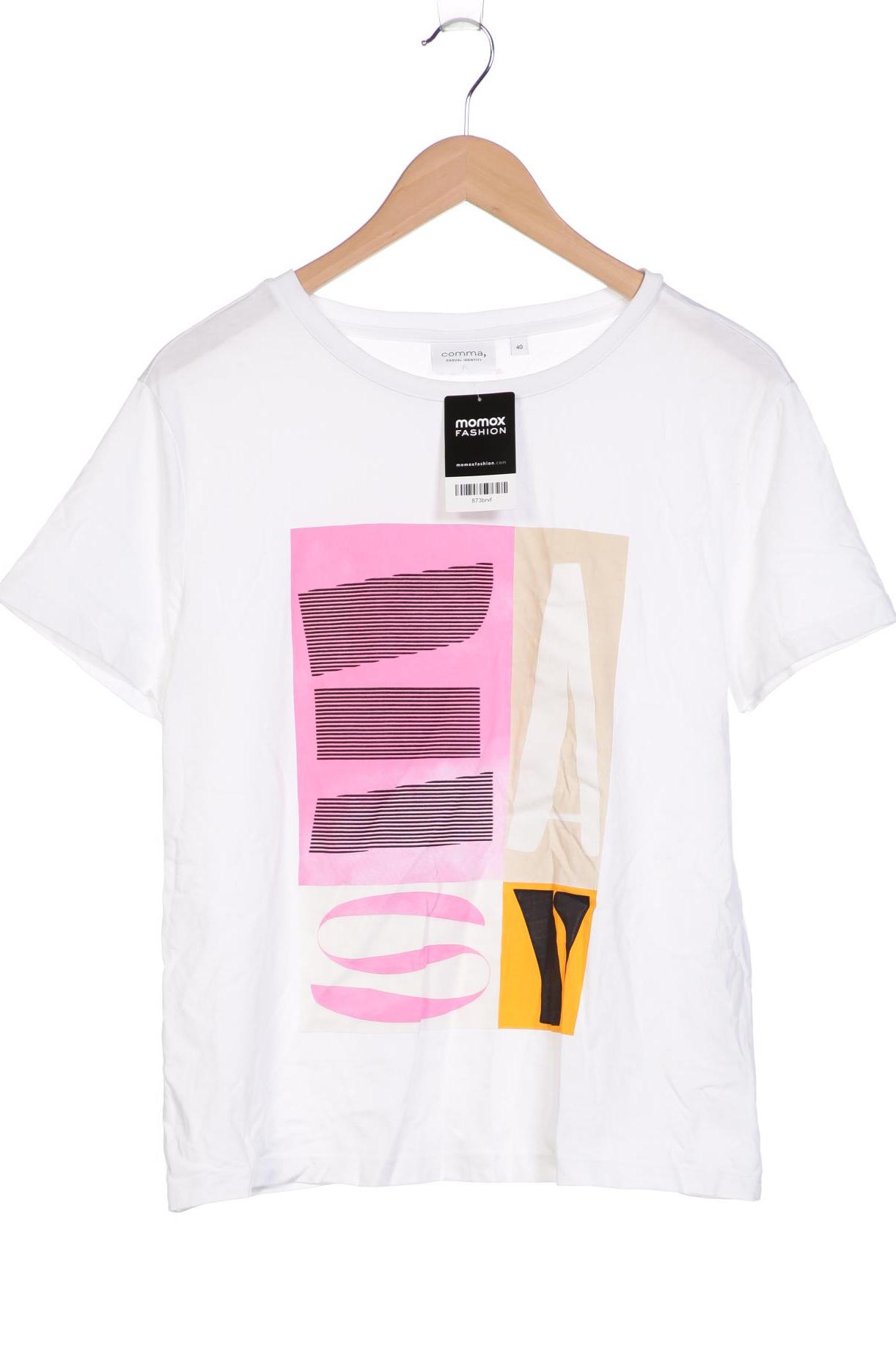 

Comma Damen T-Shirt, weiß, Gr. 40