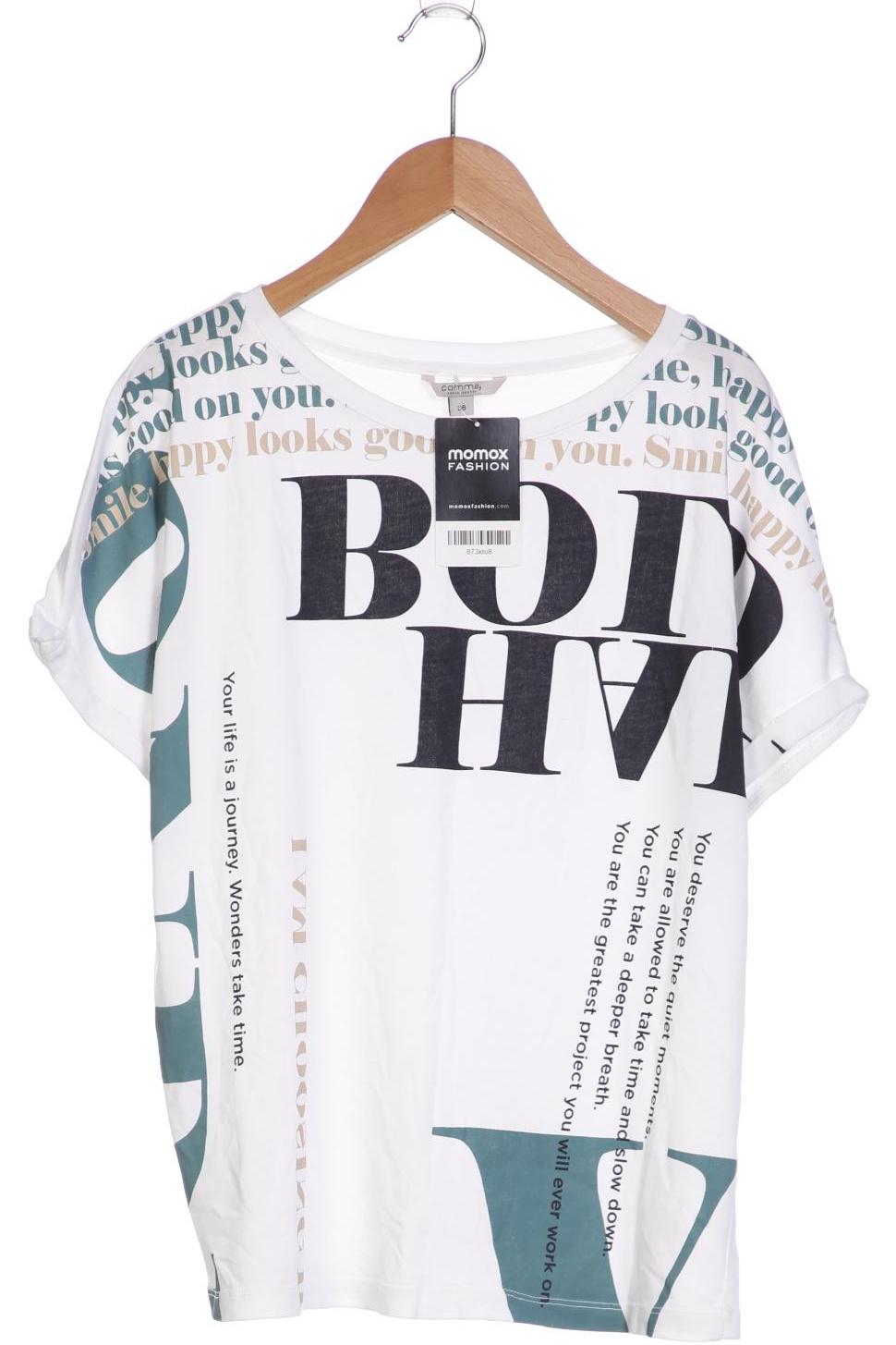 

Comma Damen T-Shirt, weiß