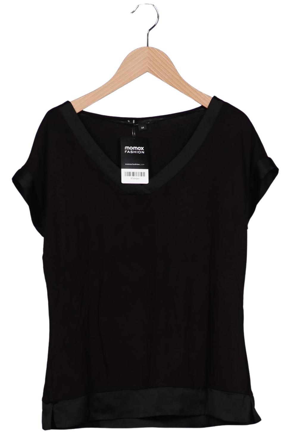 

Comma Damen T-Shirt, schwarz, Gr. 34