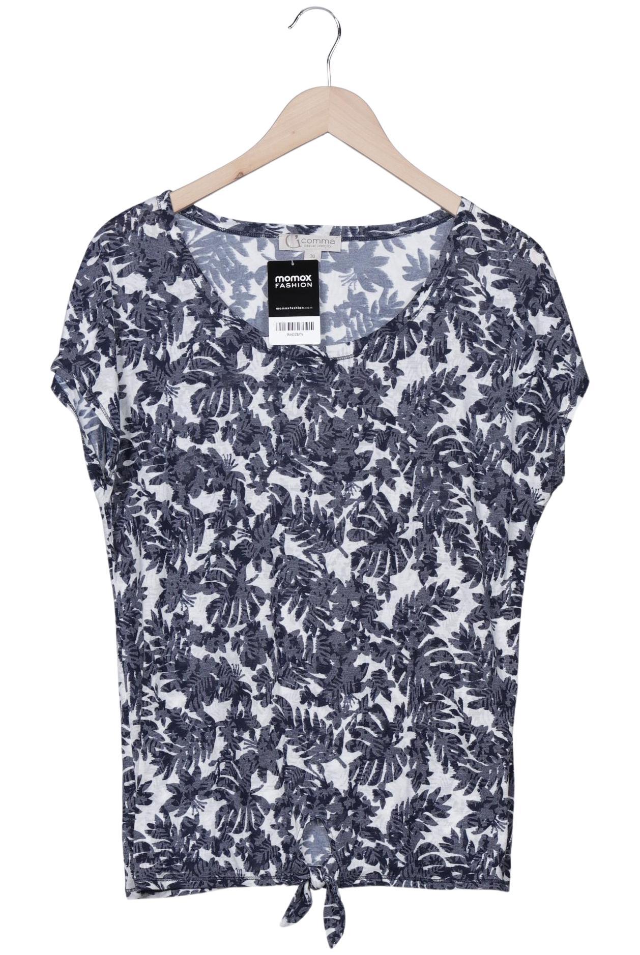 

Comma Damen T-Shirt, marineblau, Gr. 38