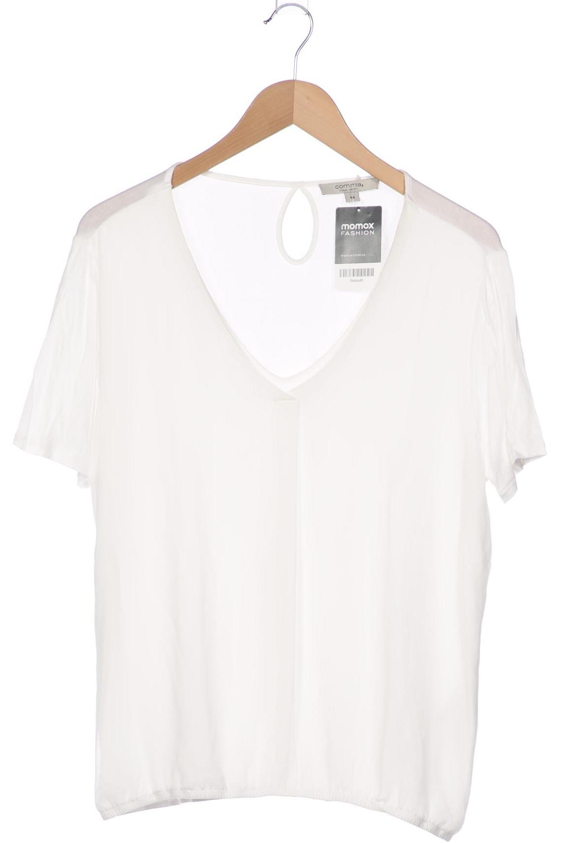 

Comma Damen T-Shirt, weiß, Gr. 44