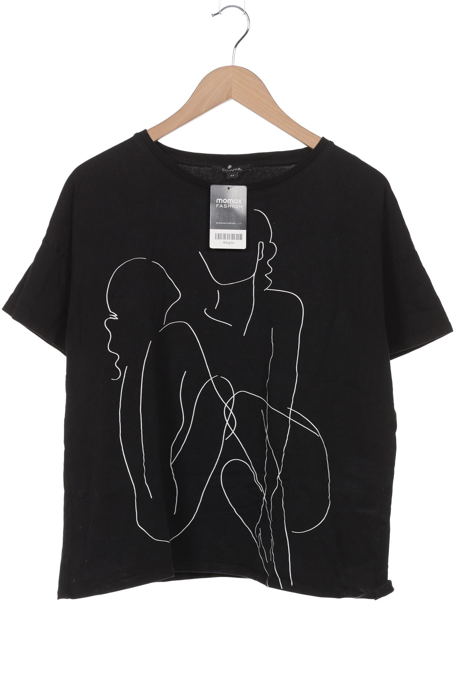 

Comma Damen T-Shirt, schwarz, Gr. 44