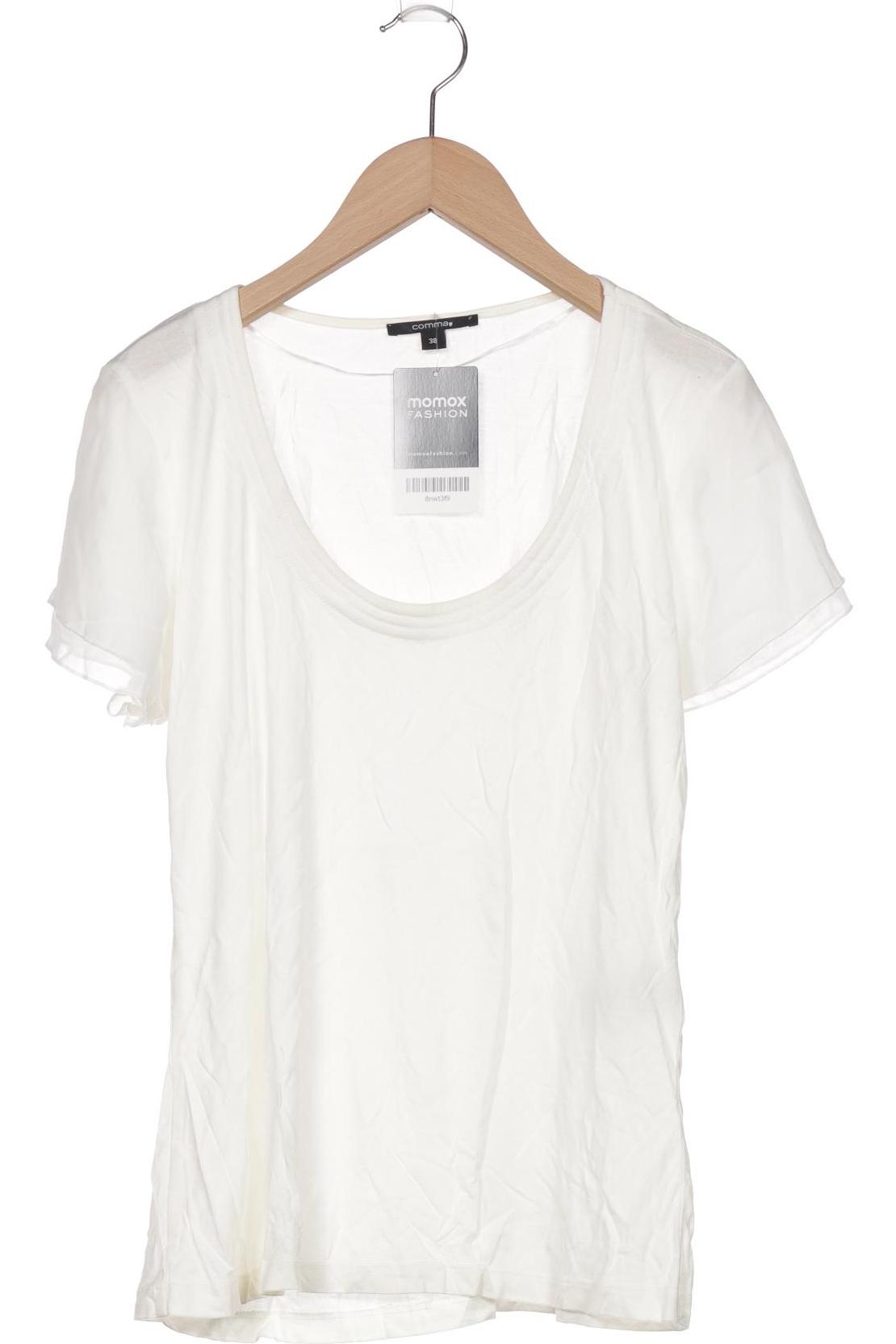 

Comma Damen T-Shirt, cremeweiß