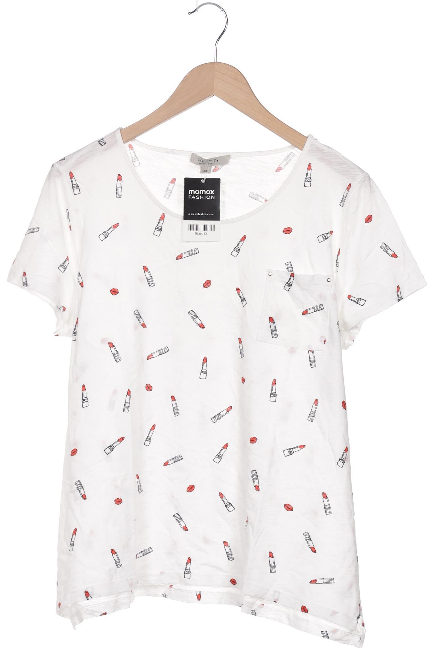 

Comma Damen T-Shirt, weiß, Gr. 44