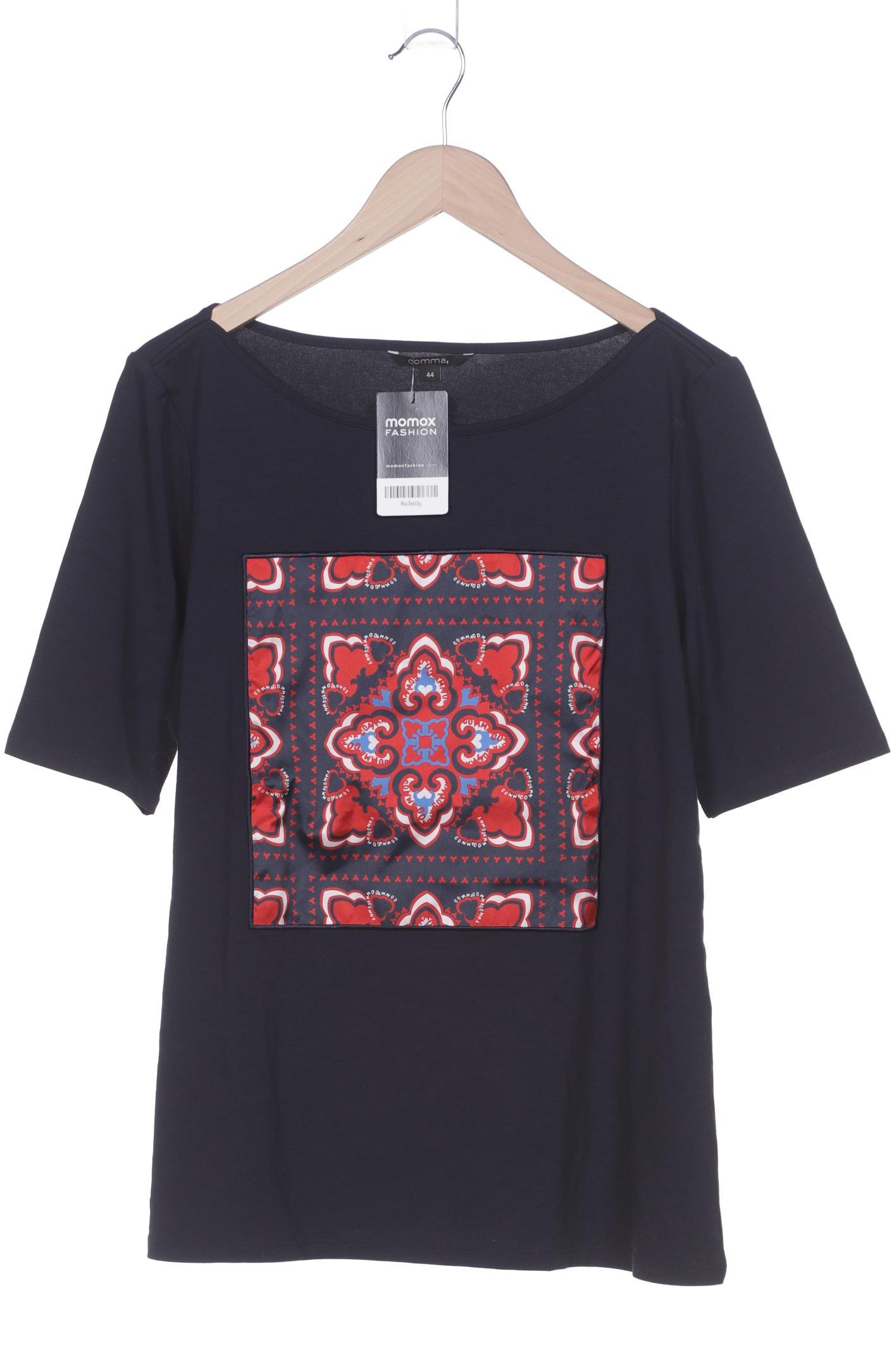 

Comma Damen T-Shirt, marineblau, Gr. 44
