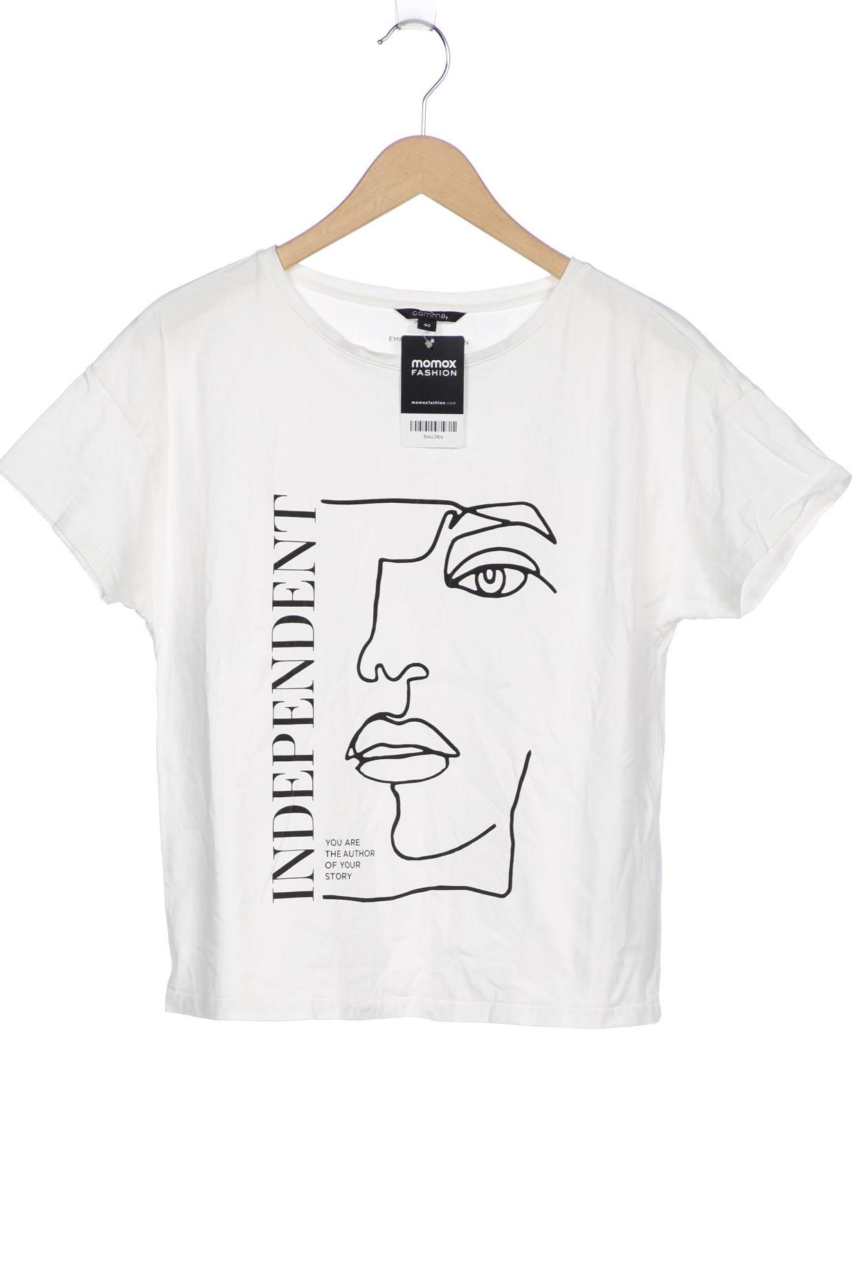 

Comma Damen T-Shirt, weiß