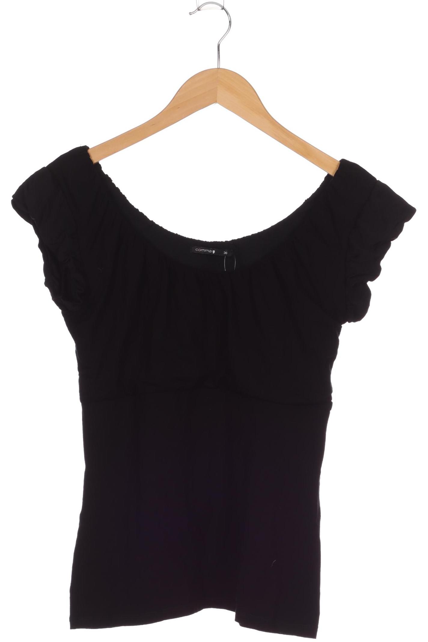 

Comma Damen T-Shirt, schwarz, Gr. 36