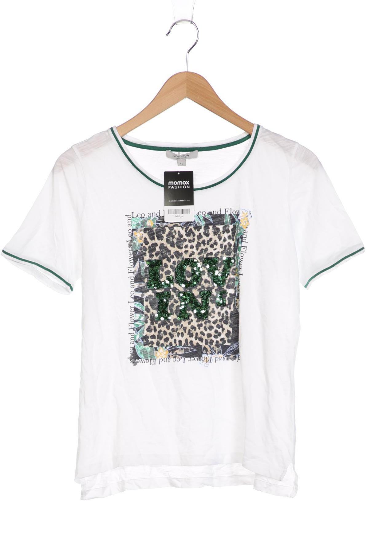 

Comma Damen T-Shirt, weiß, Gr. 40