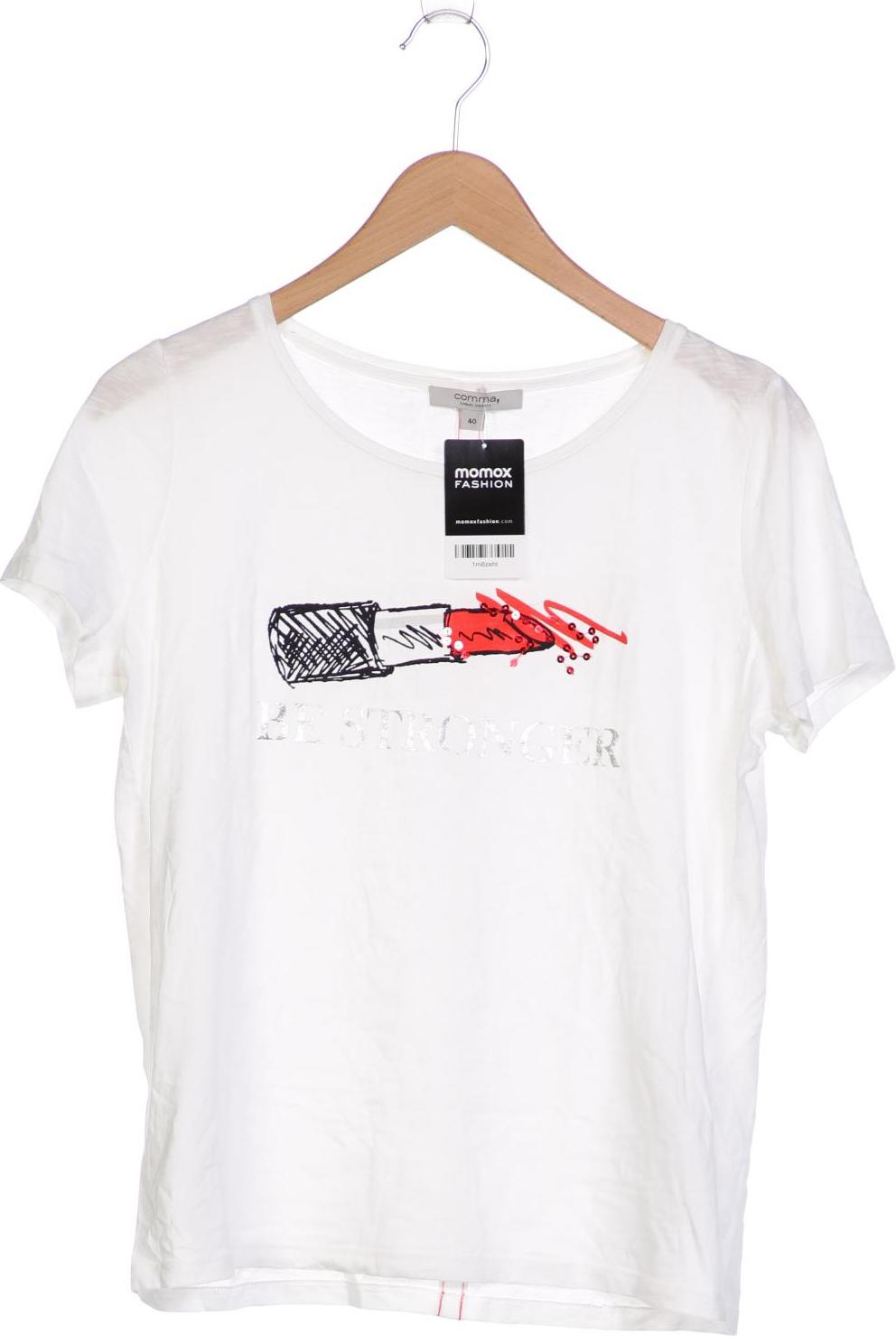 

Comma Damen T-Shirt, weiß