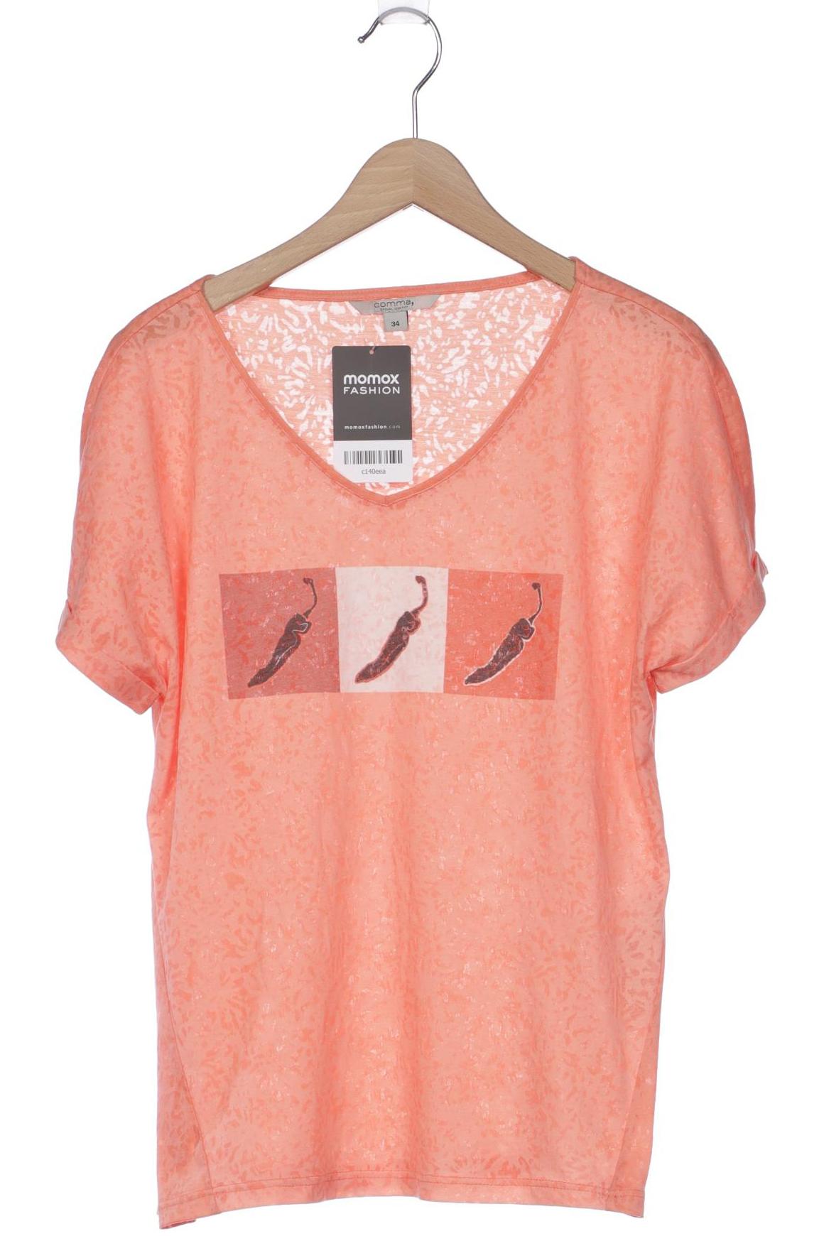 

Comma Damen T-Shirt, orange, Gr. 34