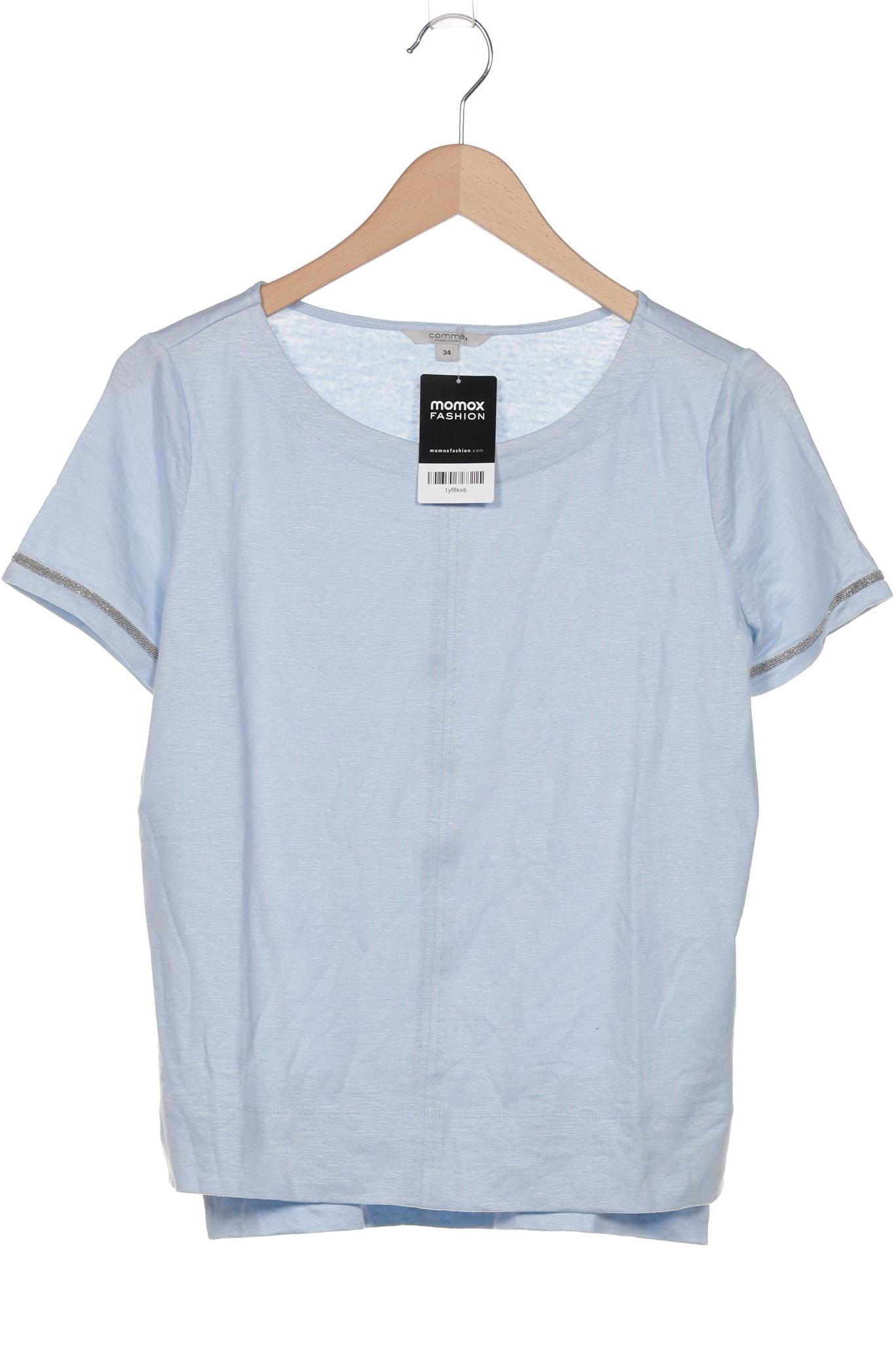 

Comma Damen T-Shirt, hellblau, Gr. 34