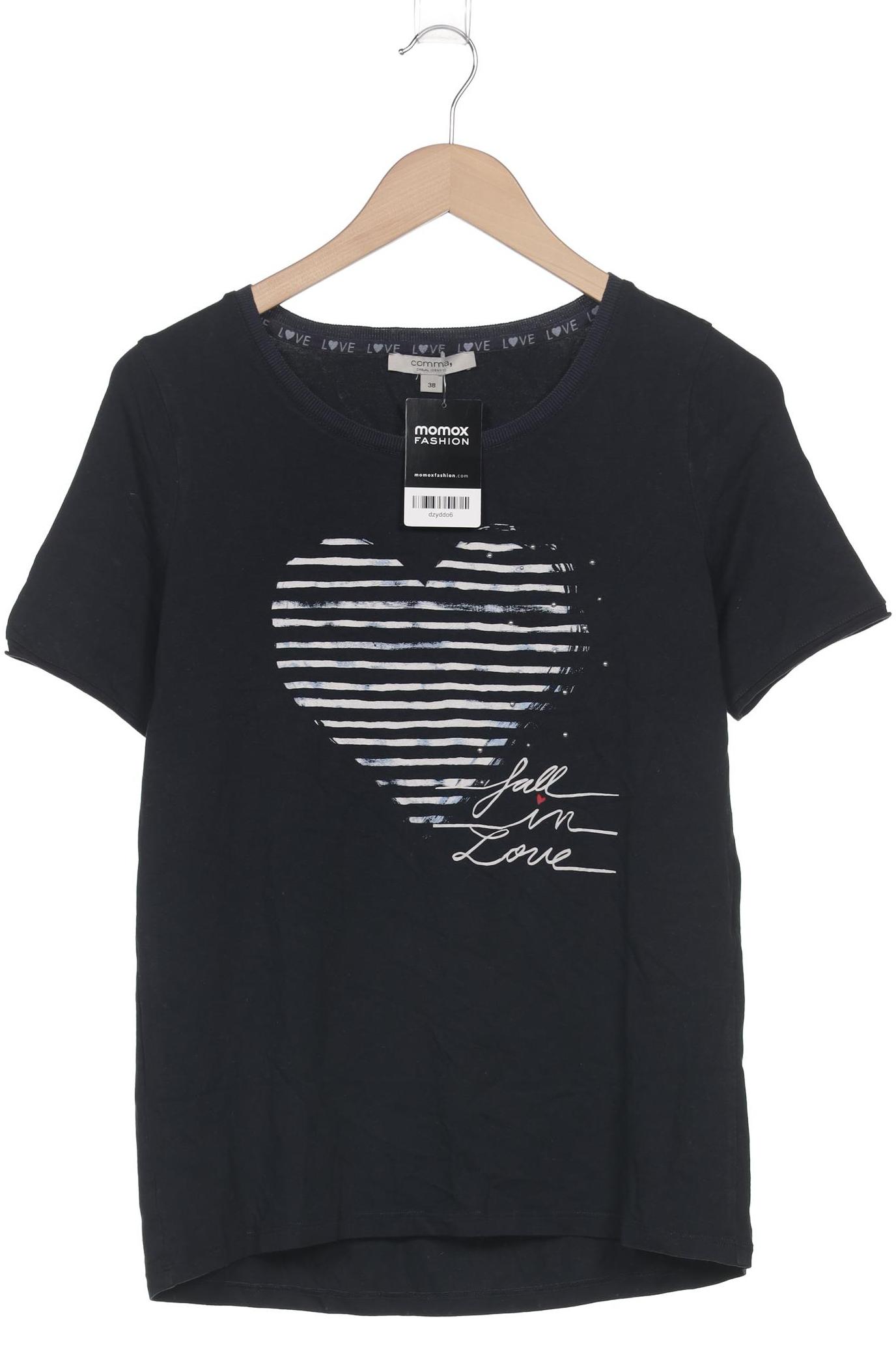 

Comma Damen T-Shirt, marineblau, Gr. 38