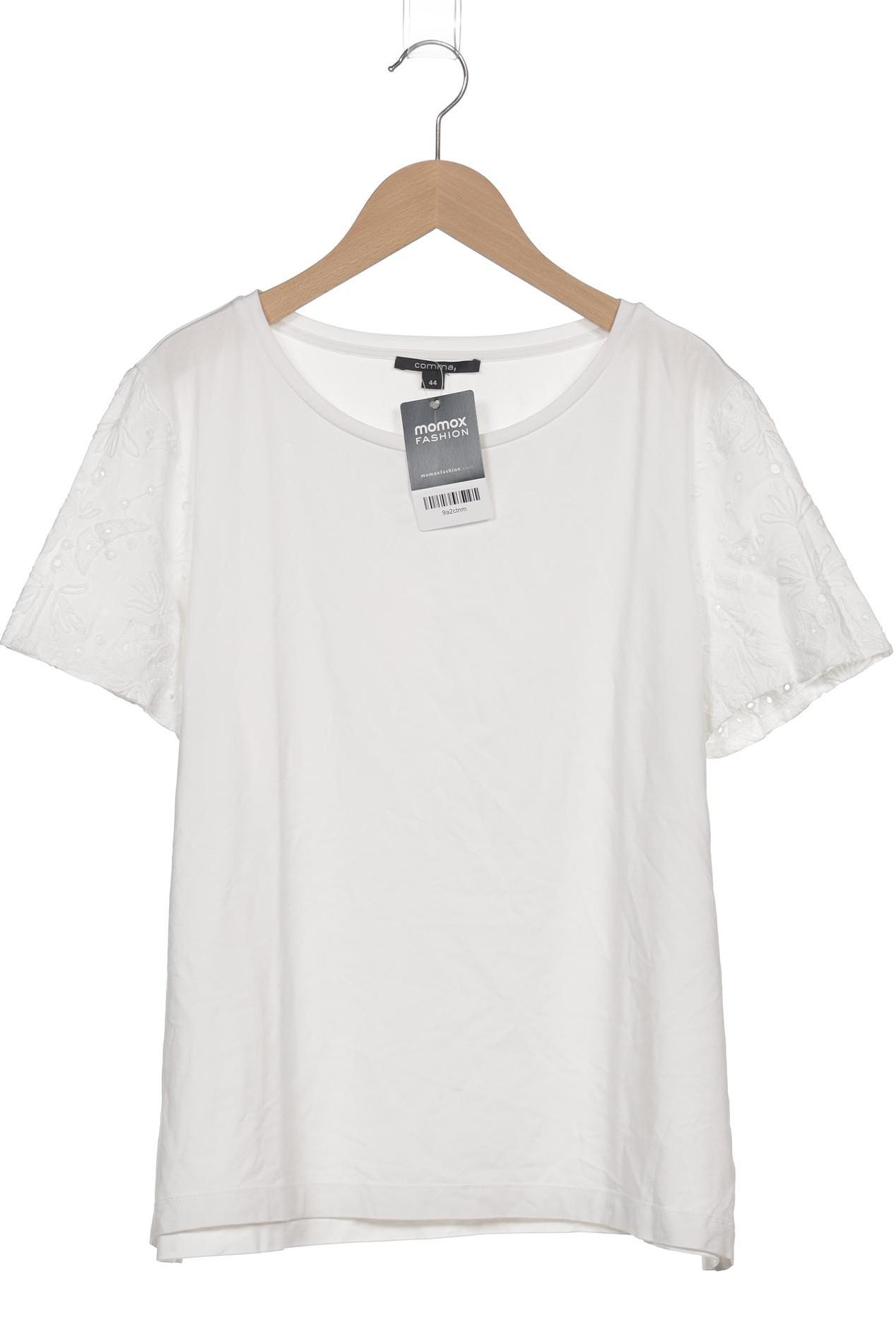 

Comma Damen T-Shirt, weiß, Gr. 44