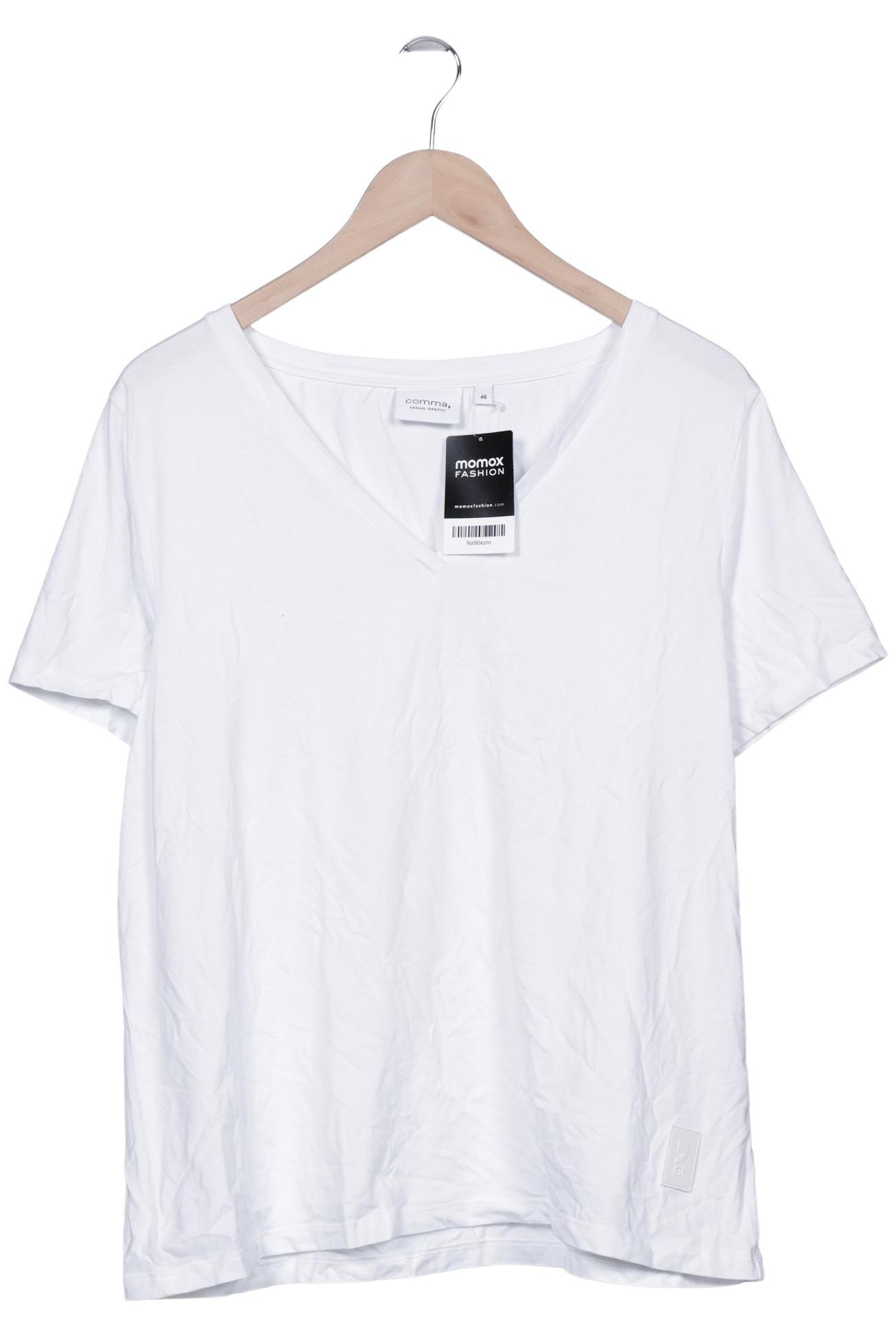 

Comma Damen T-Shirt, weiß, Gr. 46