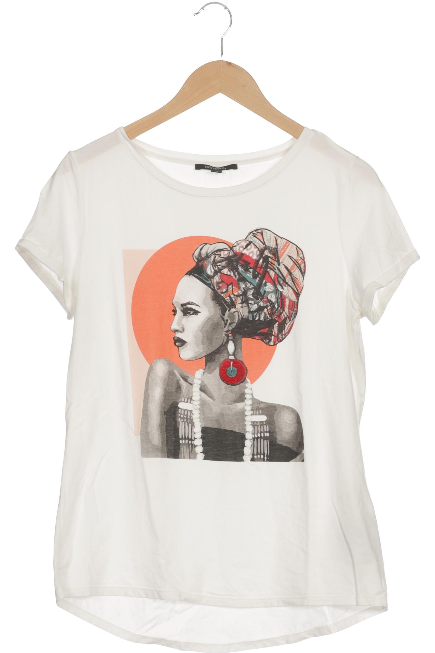 

Comma Damen T-Shirt, weiß, Gr. 40