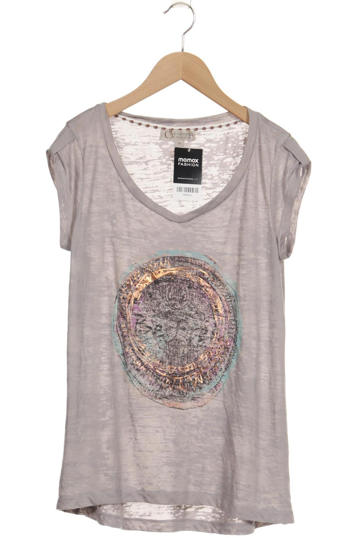 

Comma Damen T-Shirt, grau, Gr. 36