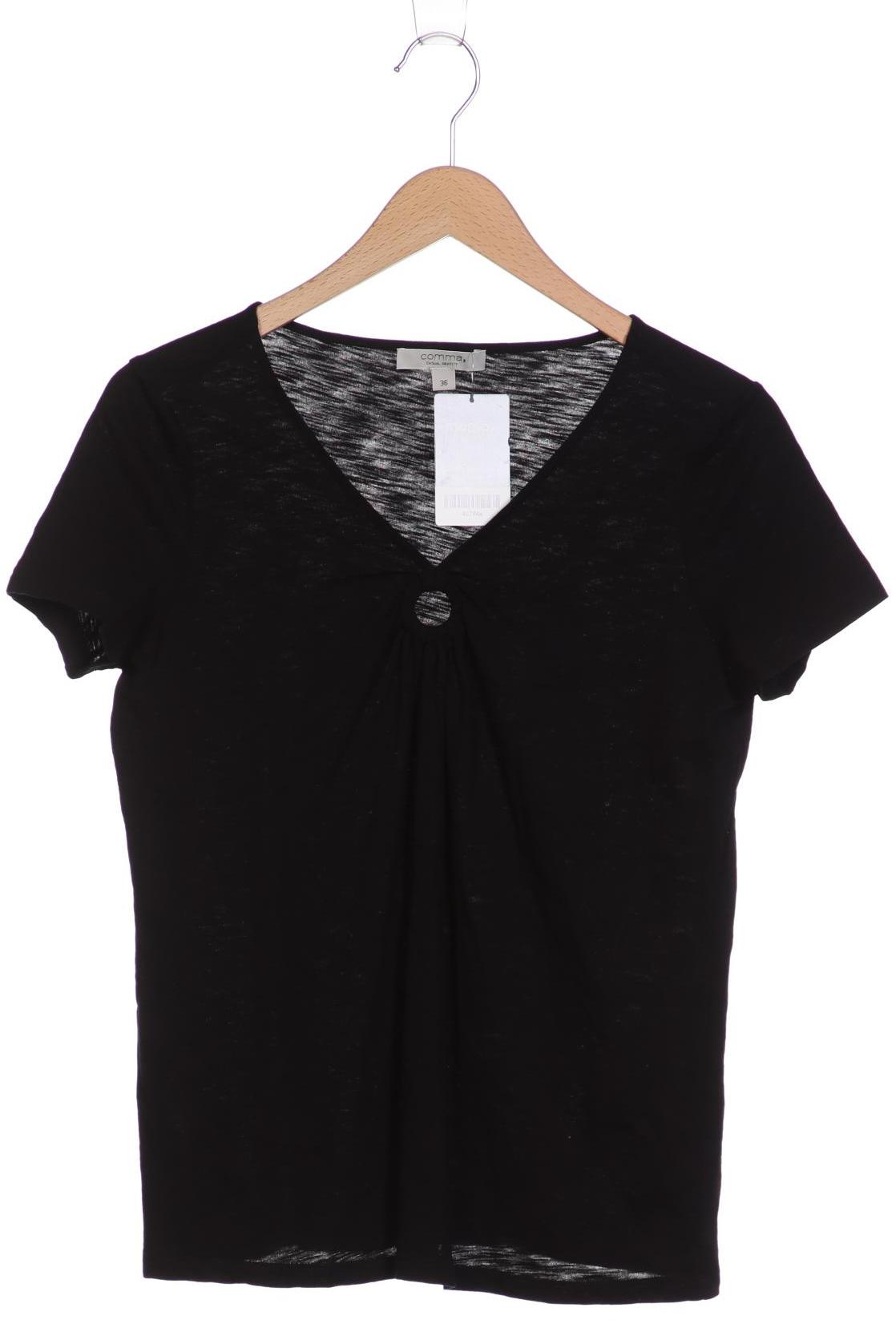 

Comma Damen T-Shirt, schwarz, Gr. 36