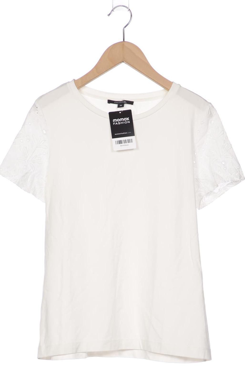 

Comma Damen T-Shirt, weiß, Gr. 36