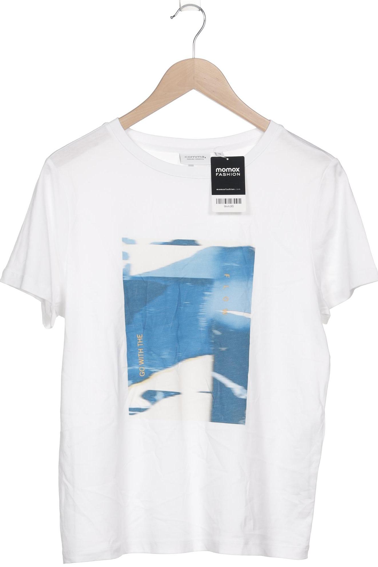 

Comma Damen T-Shirt, weiß, Gr. 38