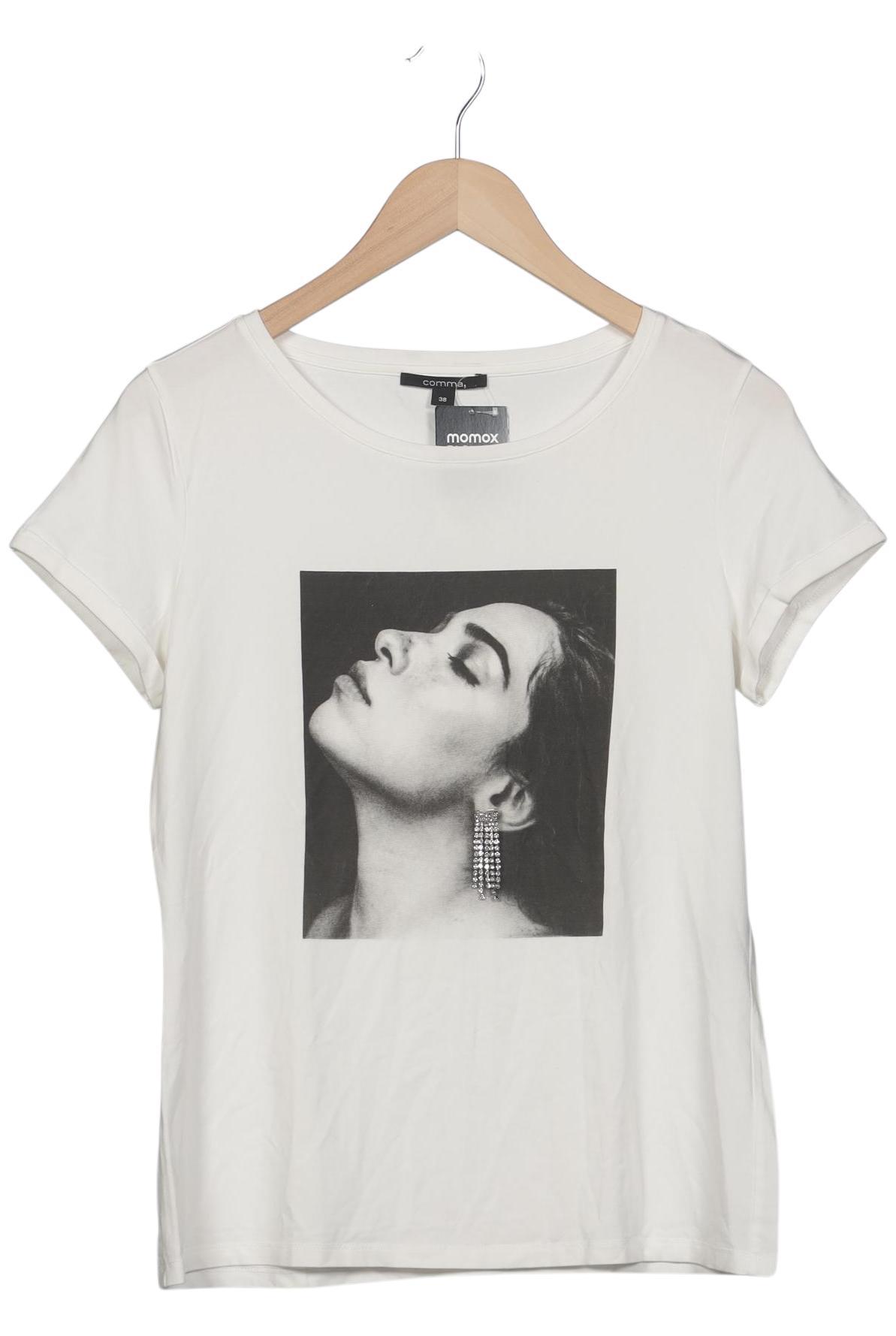 

Comma Damen T-Shirt, weiß, Gr. 38