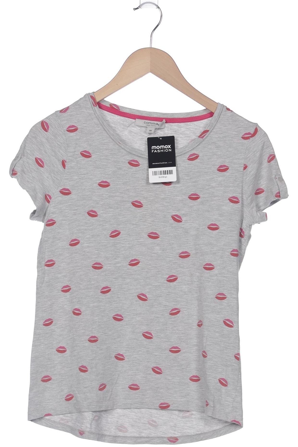 

Comma Damen T-Shirt, grau, Gr. 36
