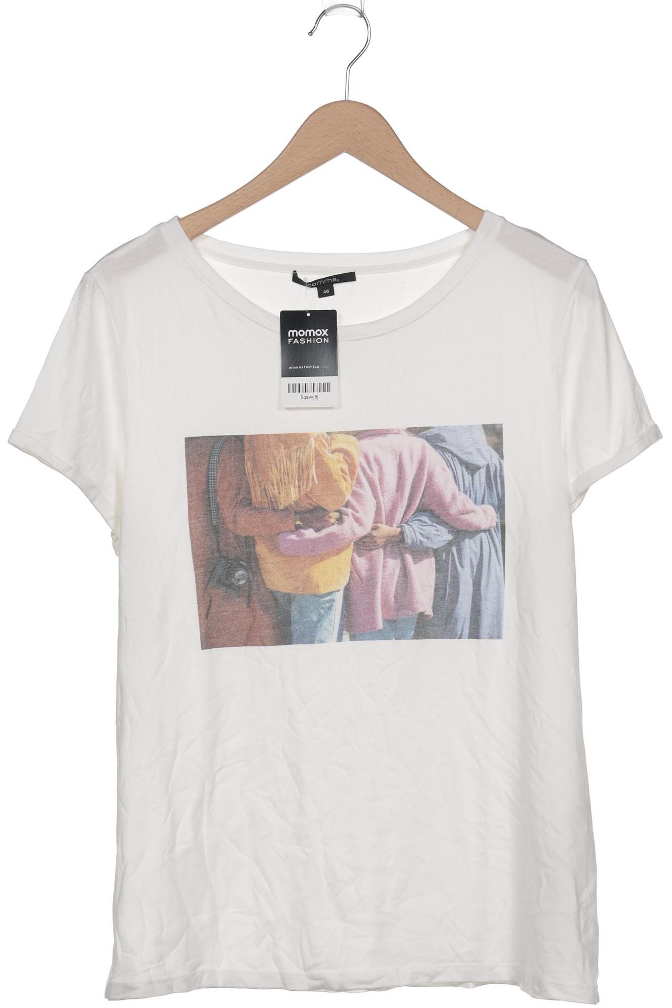 

Comma Damen T-Shirt, weiß, Gr. 46