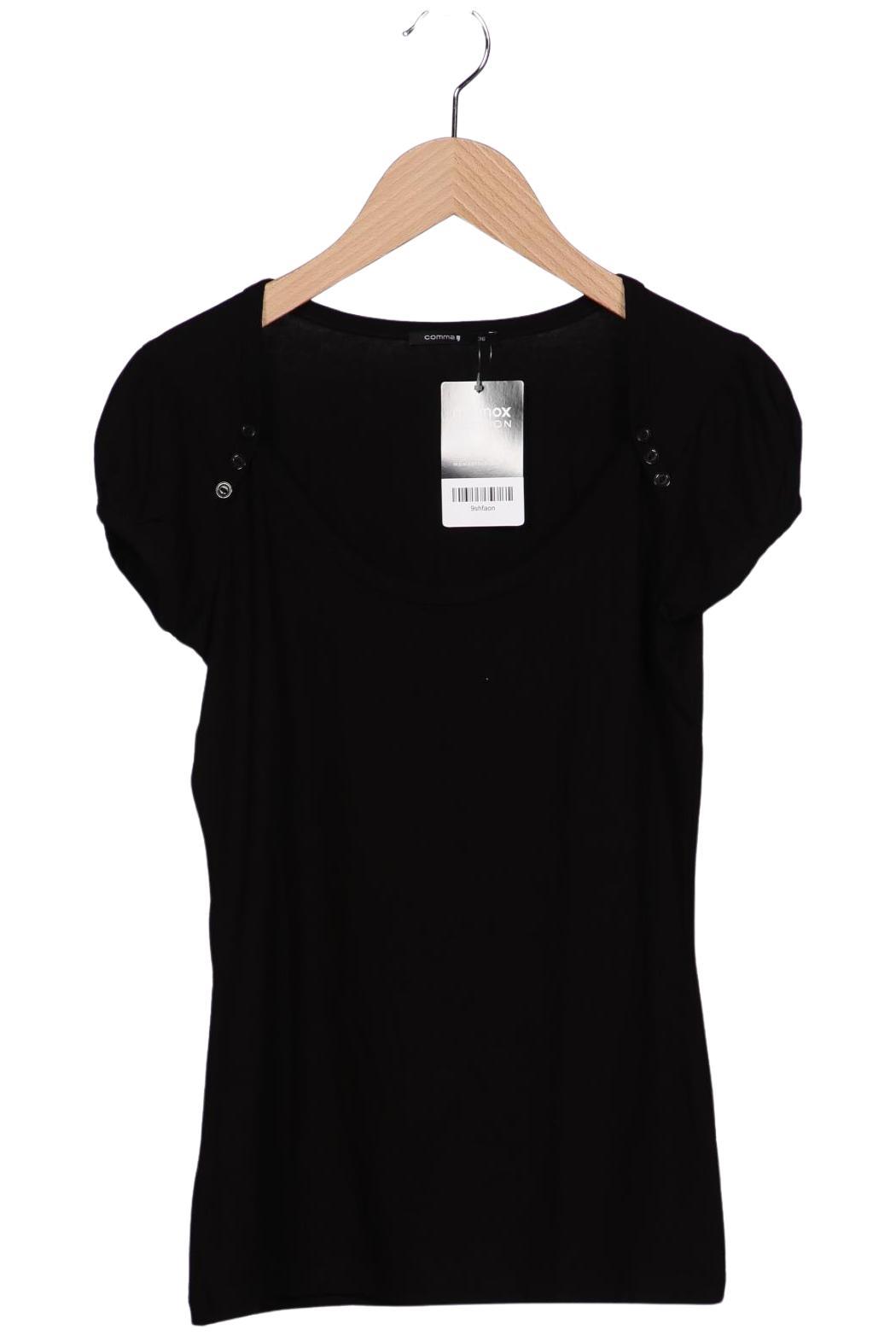 

Comma Damen T-Shirt, schwarz, Gr. 36
