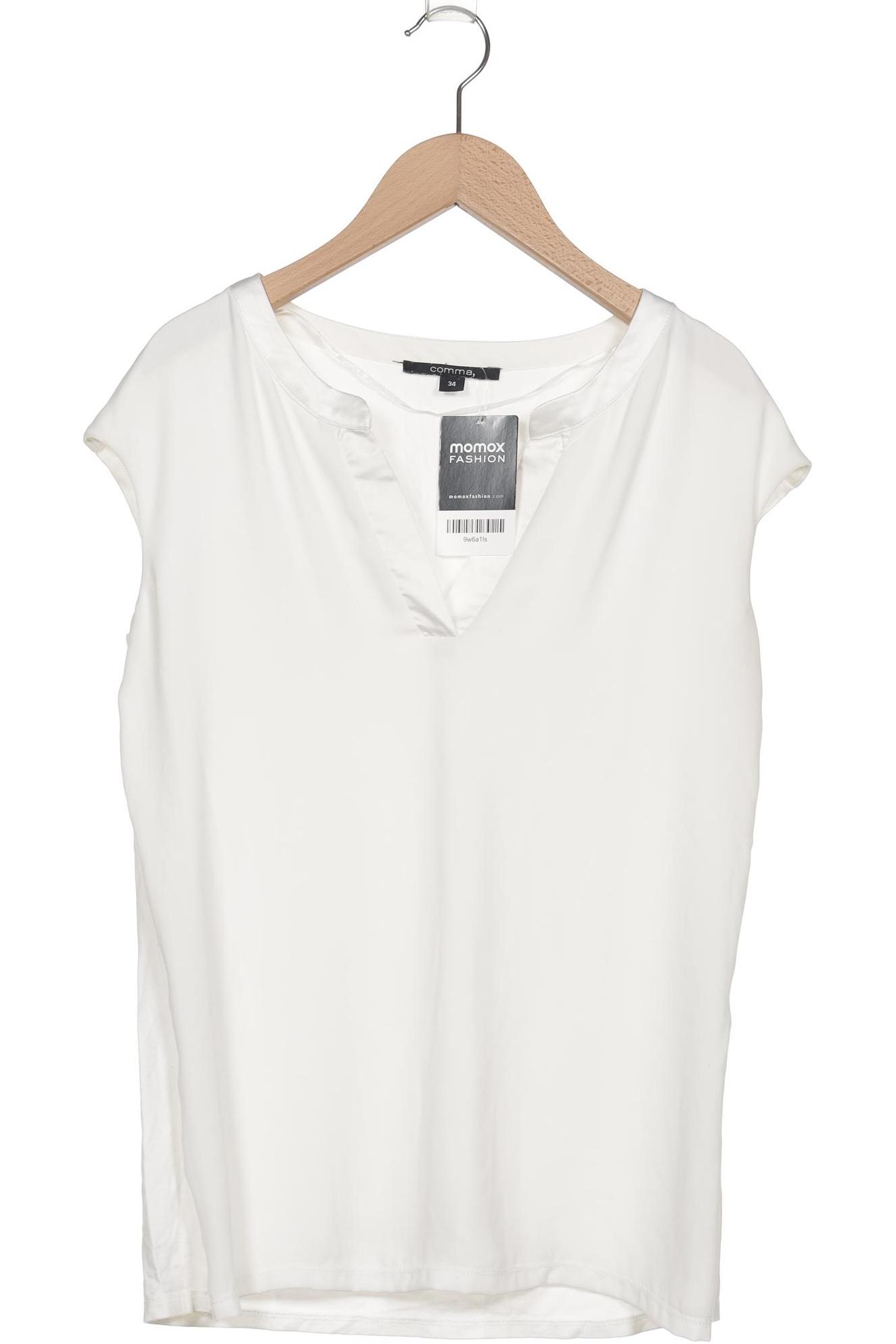 

Comma Damen T-Shirt, weiß, Gr. 34